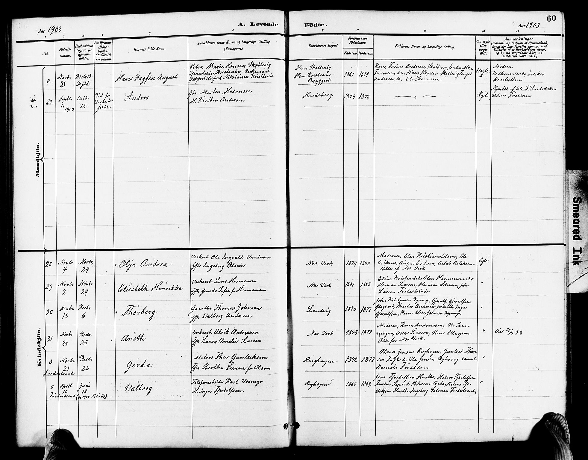 Holt sokneprestkontor, AV/SAK-1111-0021/F/Fb/L0011: Parish register (copy) no. B 11, 1897-1921, p. 60