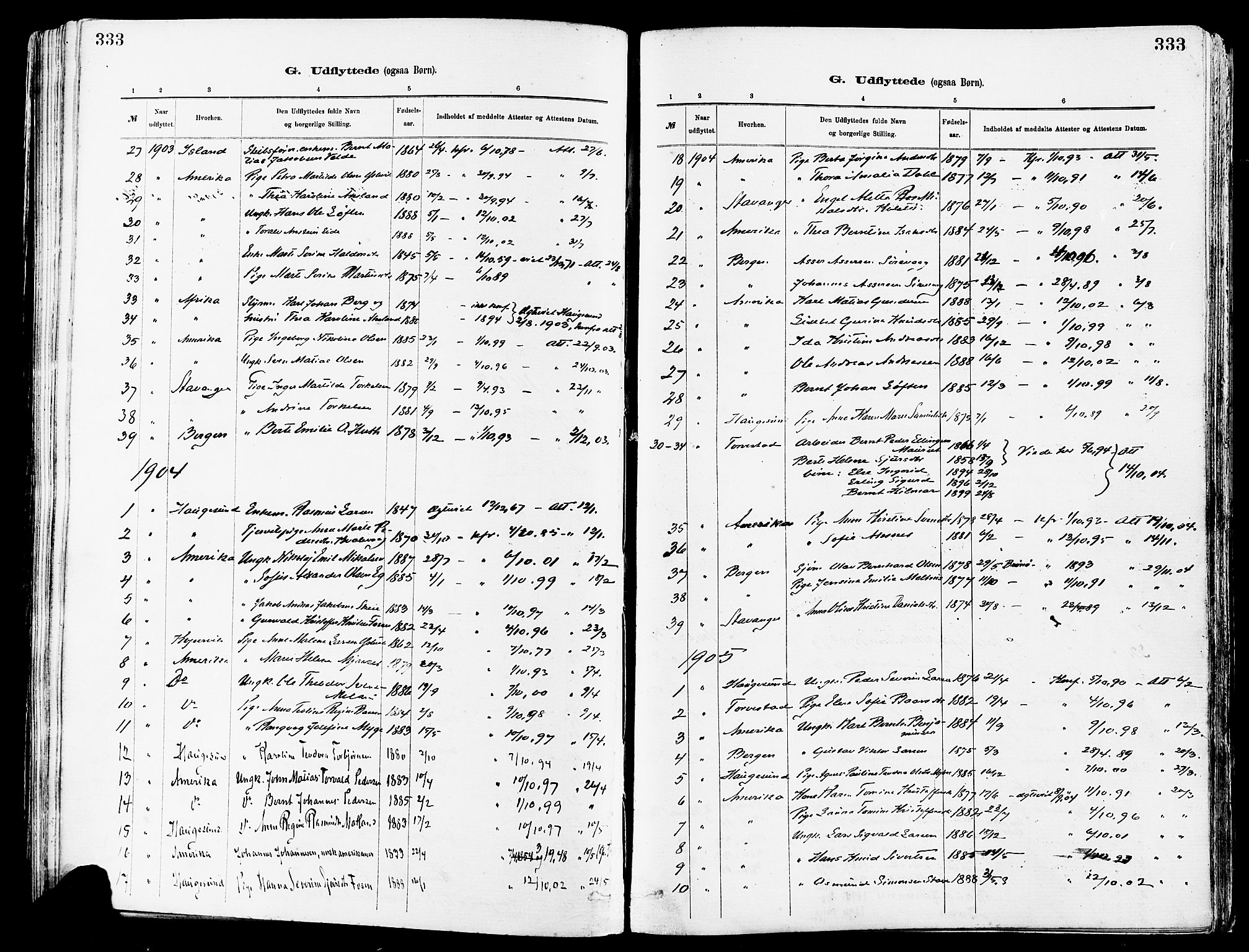 Avaldsnes sokneprestkontor, AV/SAST-A -101851/H/Ha/Haa/L0015: Parish register (official) no. A 15, 1880-1906, p. 333