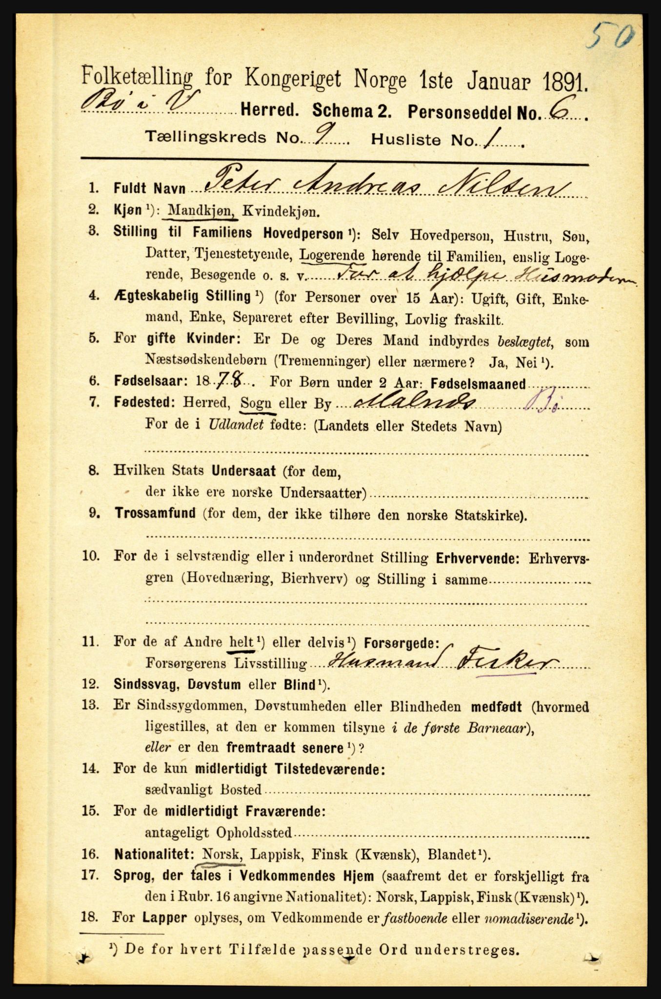 RA, 1891 census for 1867 Bø, 1891, p. 3323