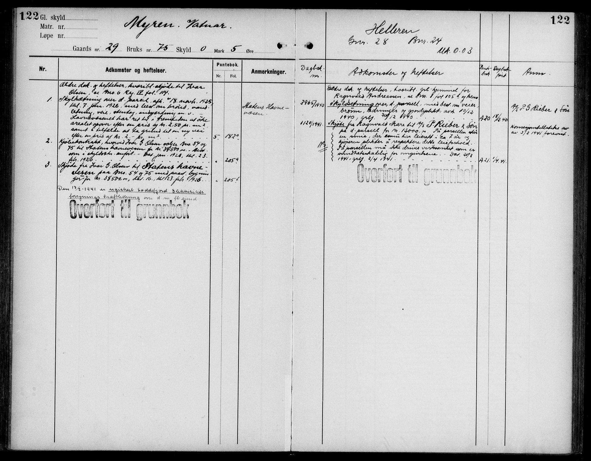 Midhordland sorenskriveri, AV/SAB-A-3001/1/G/Ga/Gab/L0108: Mortgage register no. II.A.b.108, p. 122