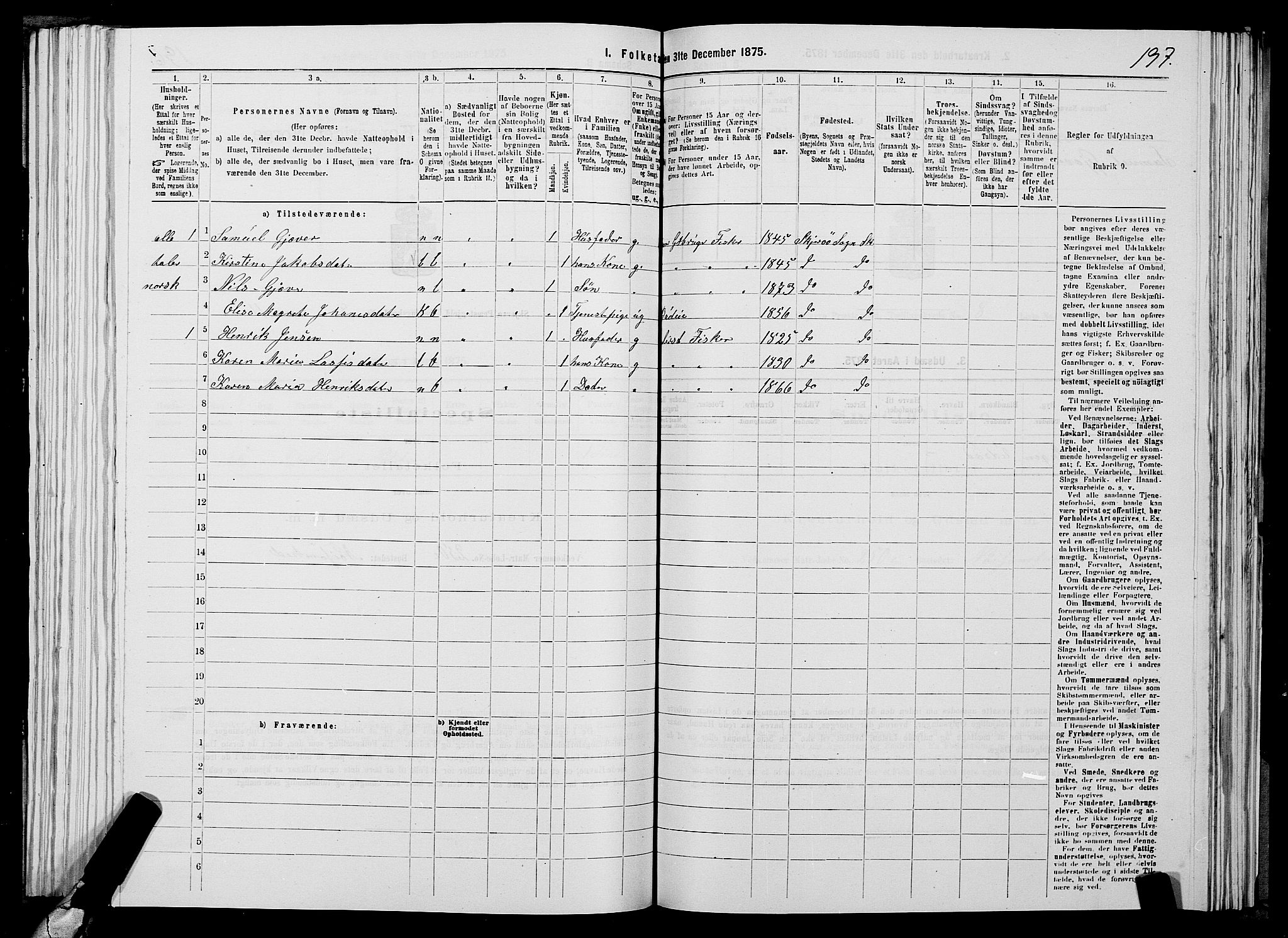 SATØ, 1875 census for 1941P Skjervøy, 1875, p. 6197