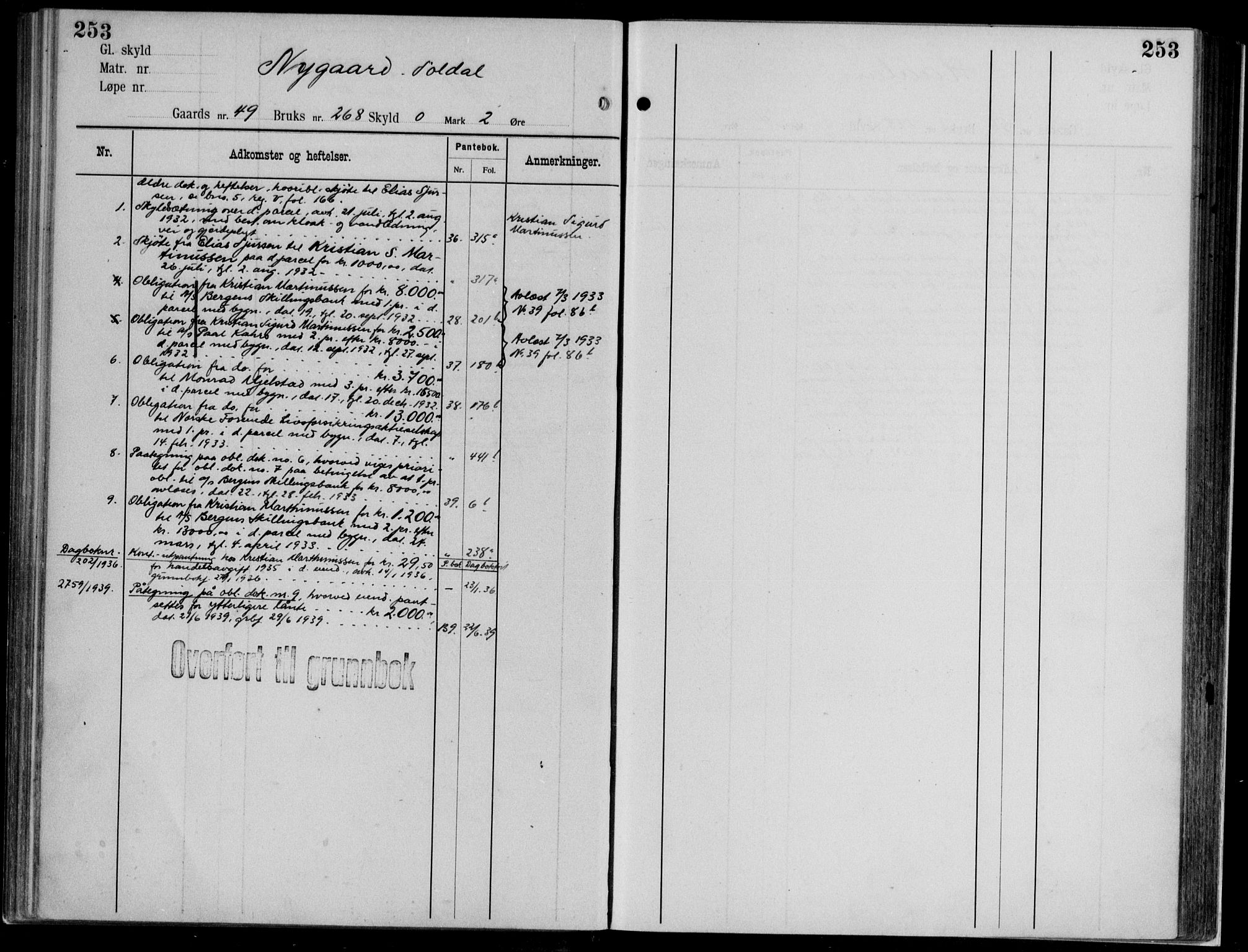 Midhordland sorenskriveri, AV/SAB-A-3001/1/G/Ga/Gab/L0112: Mortgage register no. II.A.b.112, p. 253