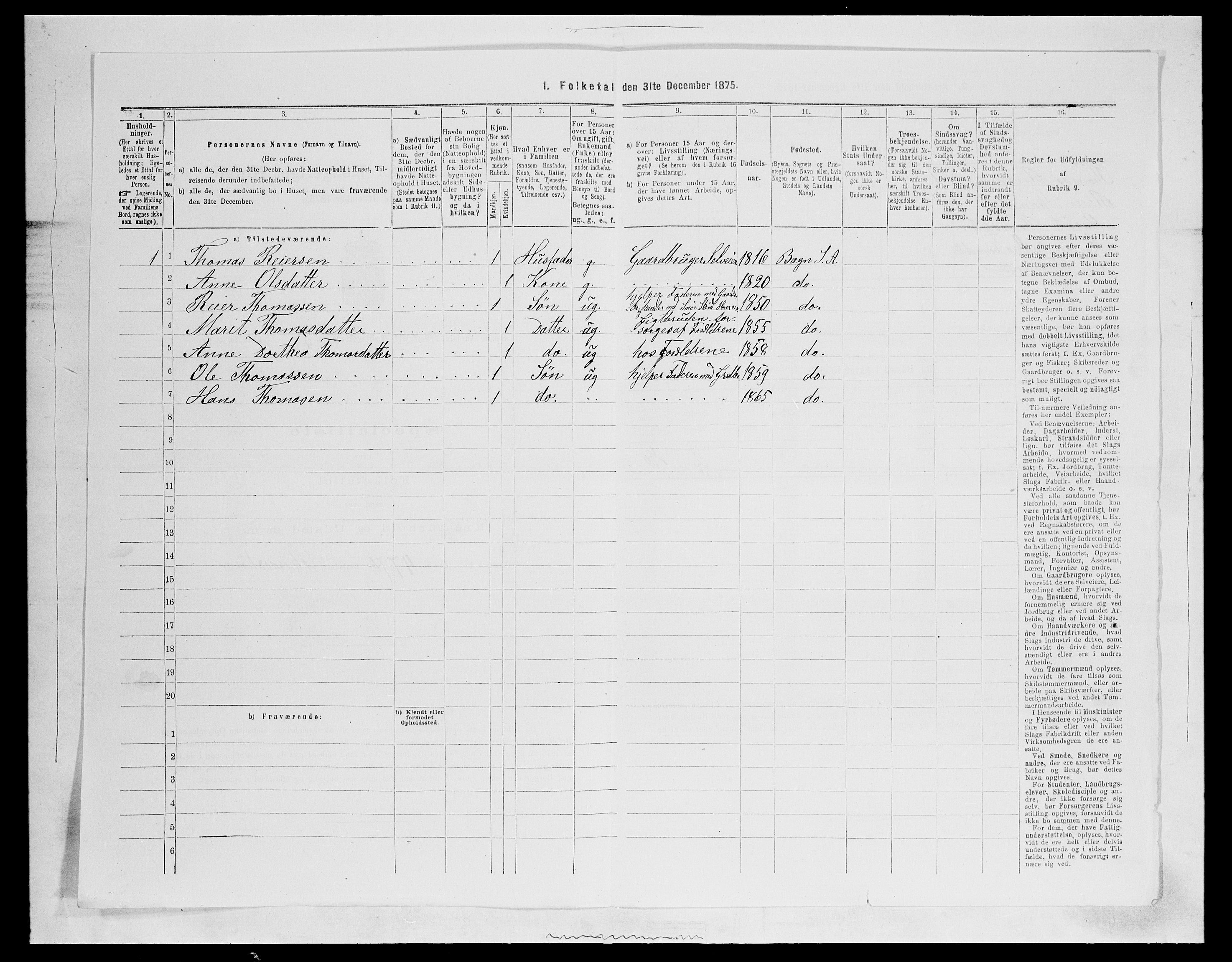 SAH, 1875 census for 0540P Sør-Aurdal, 1875, p. 737