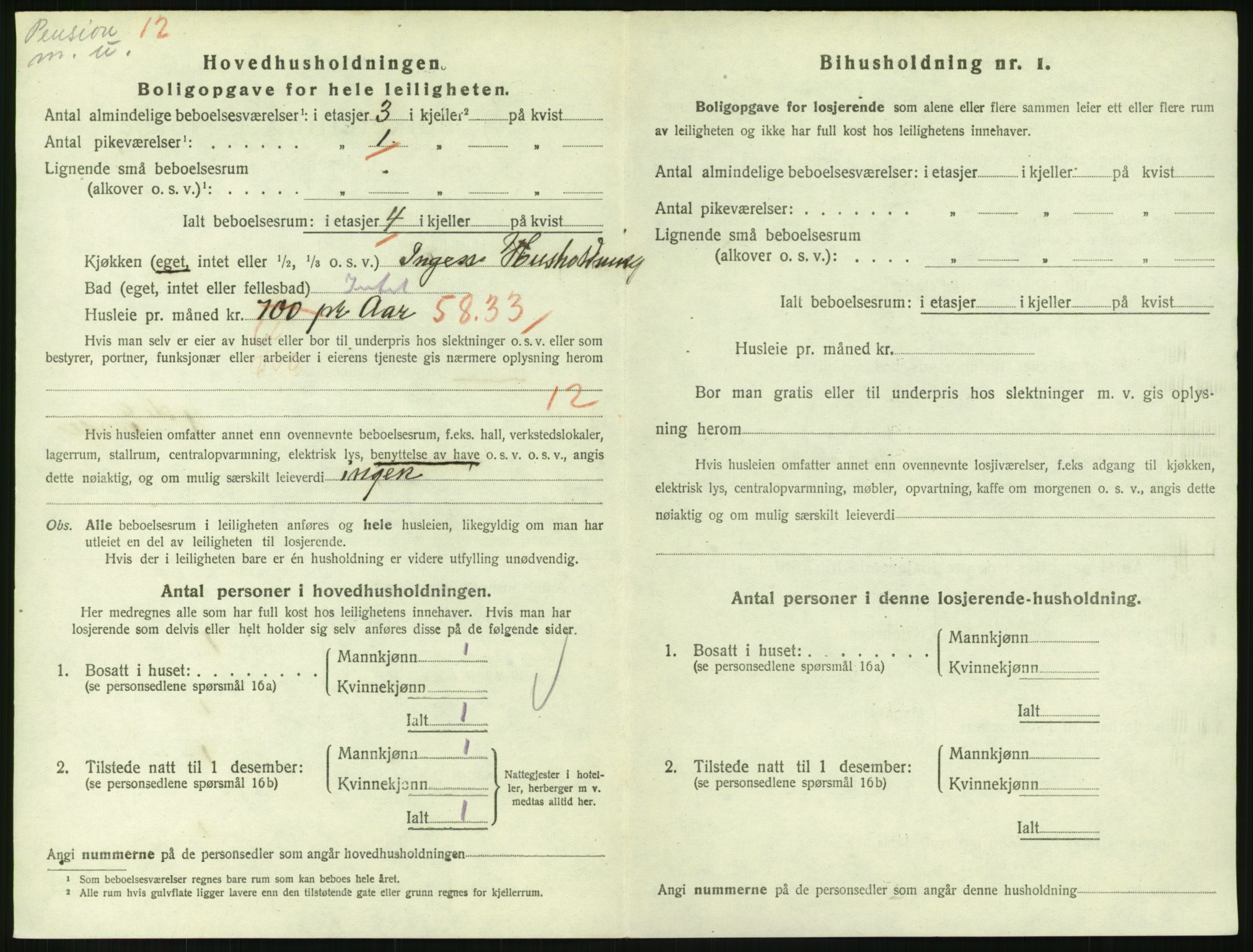 SAH, 1920 census for Lillehammer, 1920, p. 2031