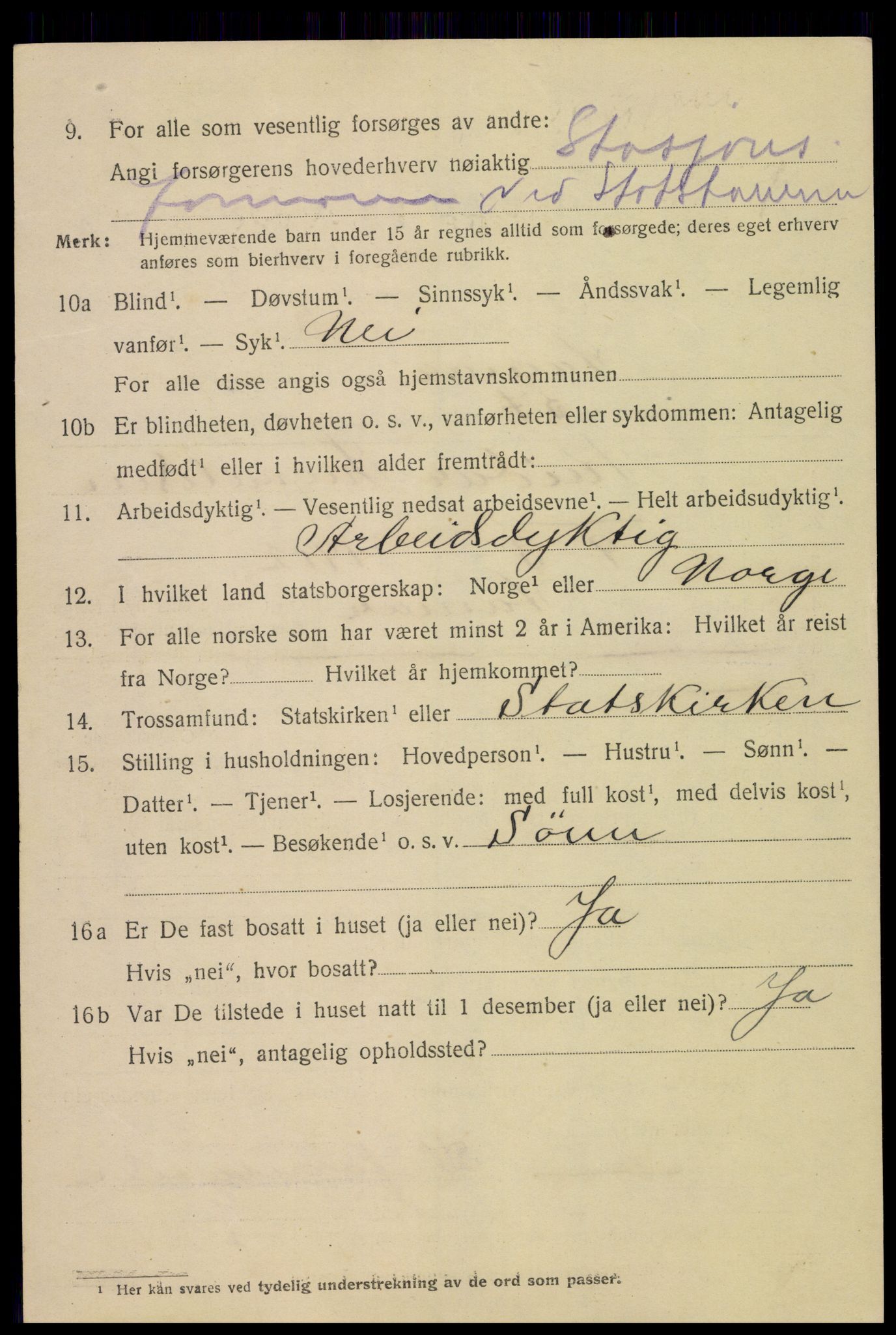 SAH, 1920 census for Hamar, 1920, p. 7790