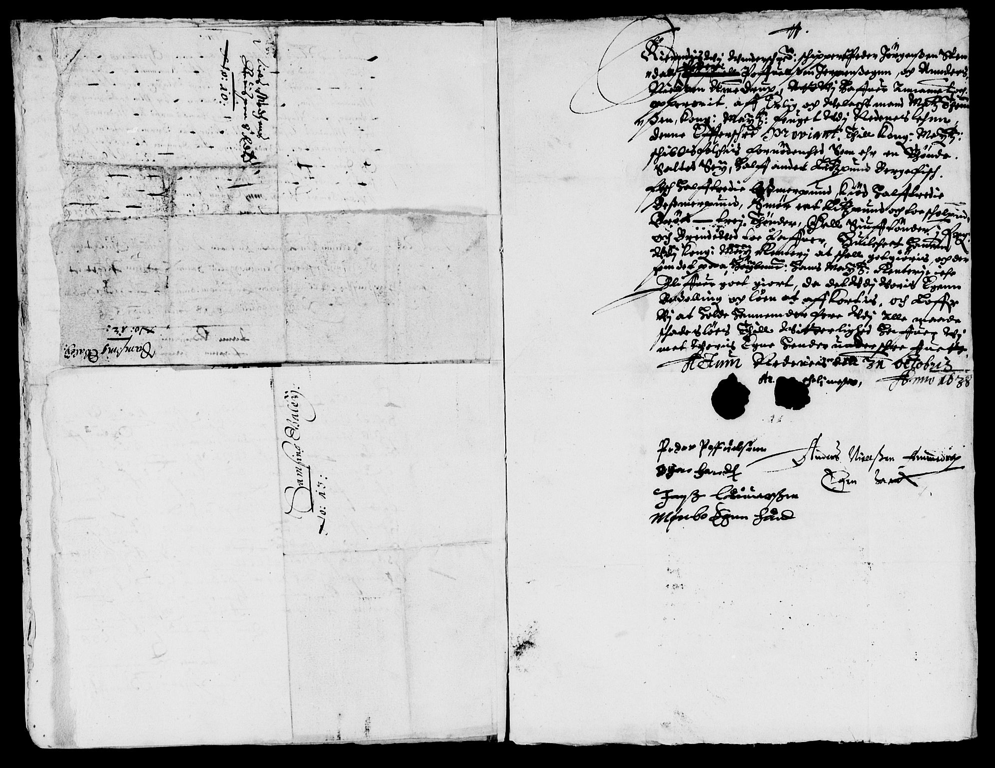 Rentekammeret inntil 1814, Reviderte regnskaper, Lensregnskaper, AV/RA-EA-5023/R/Rb/Rbq/L0027: Nedenes len. Mandals len. Råbyggelag., 1637-1639