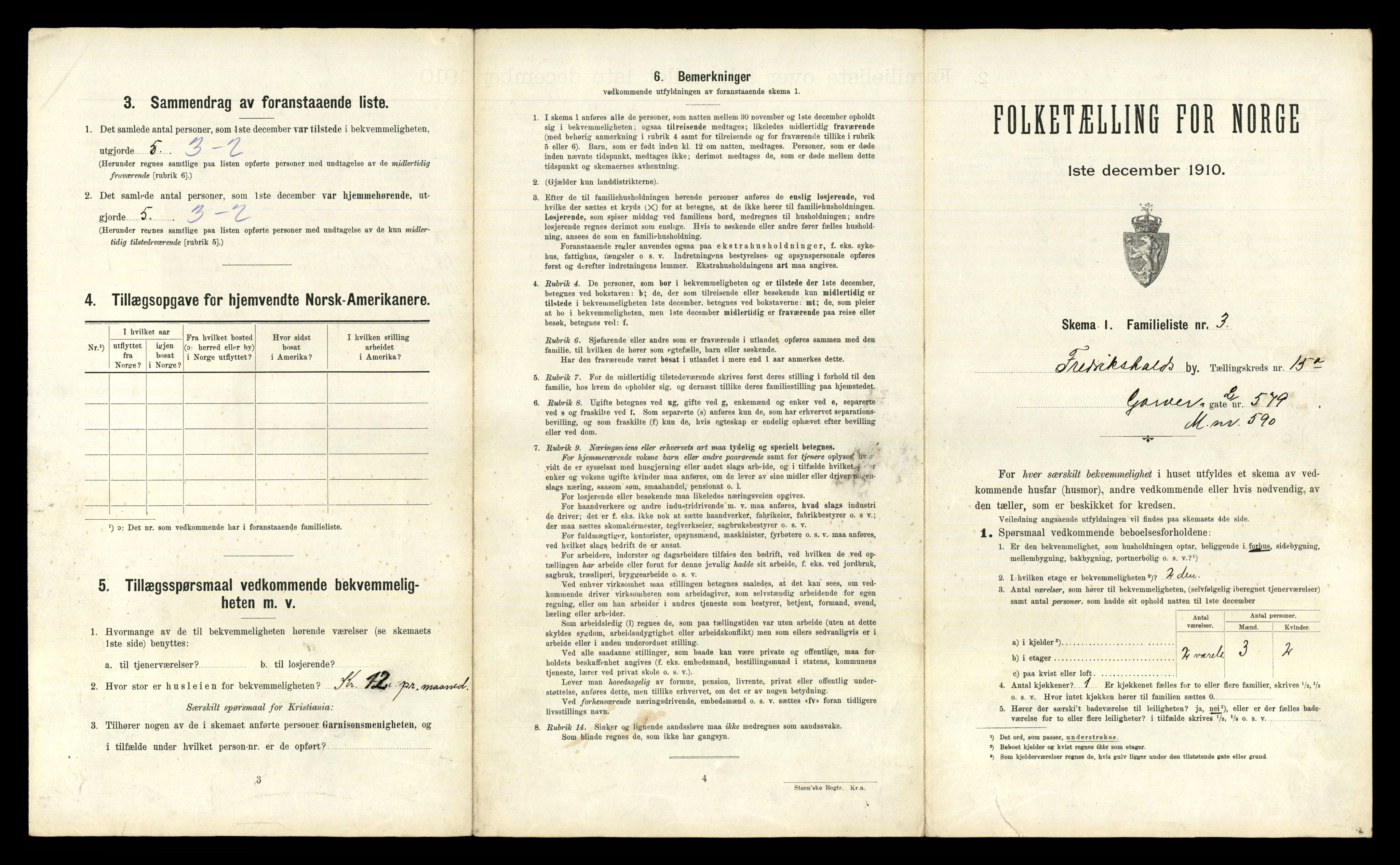 RA, 1910 census for Fredrikshald, 1910, p. 4902