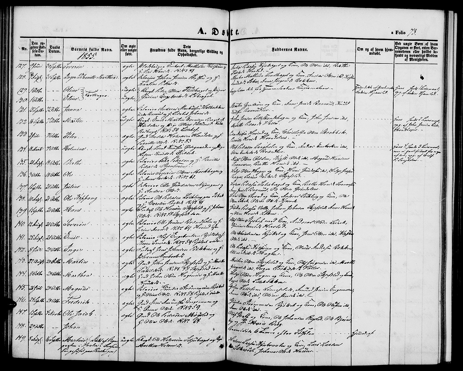 Elverum prestekontor, AV/SAH-PREST-044/H/Ha/Hab/L0002: Parish register (copy) no. 2, 1845-1855, p. 73