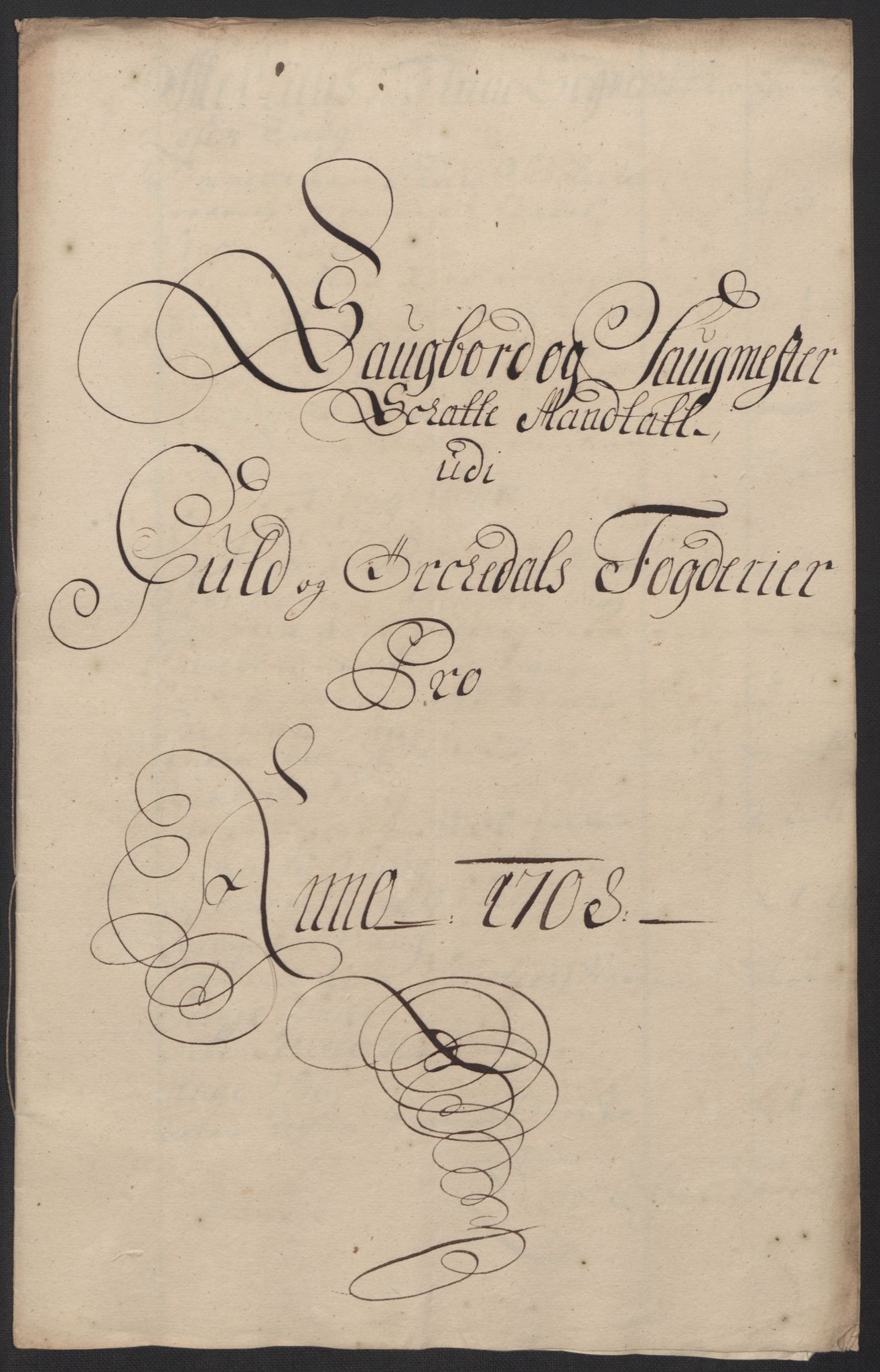 Rentekammeret inntil 1814, Reviderte regnskaper, Fogderegnskap, RA/EA-4092/R60/L3958: Fogderegnskap Orkdal og Gauldal, 1708, p. 200