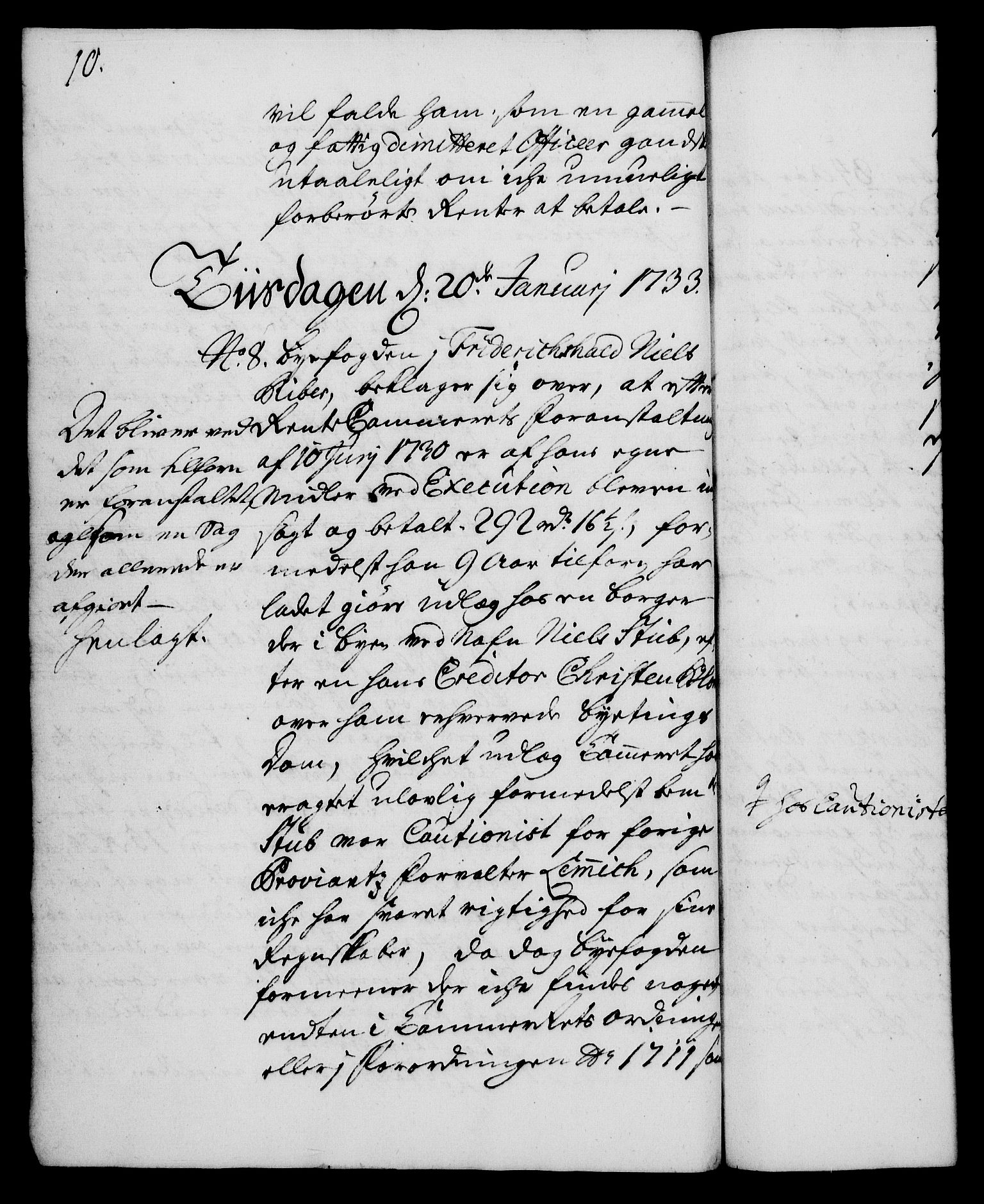 Rentekammeret, Kammerkanselliet, RA/EA-3111/G/Gh/Gha/L0015: Norsk ekstraktmemorialprotokoll (merket RK 53.60), 1733, p. 10