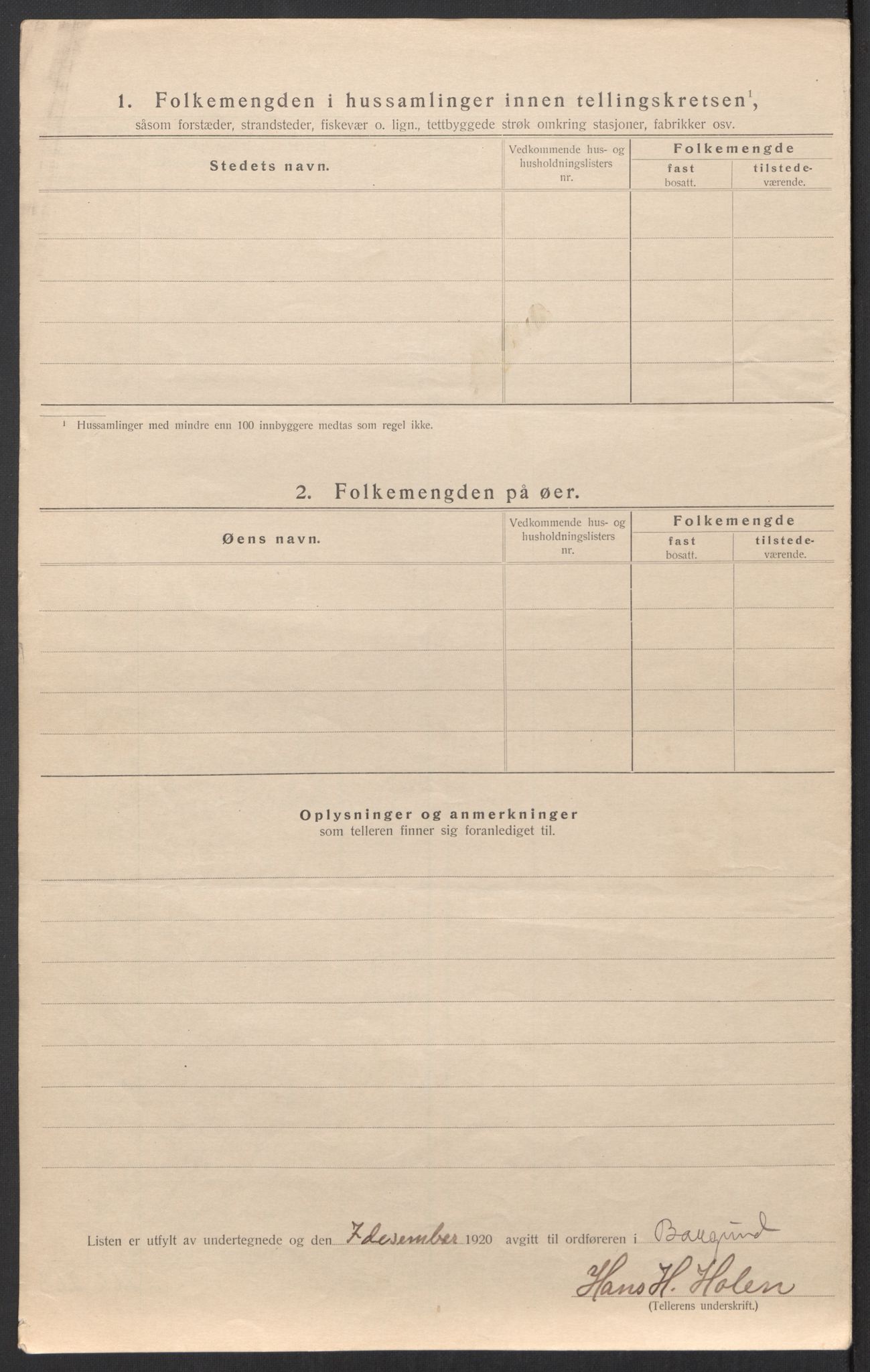 SAT, 1920 census for Borgund, 1920, p. 64