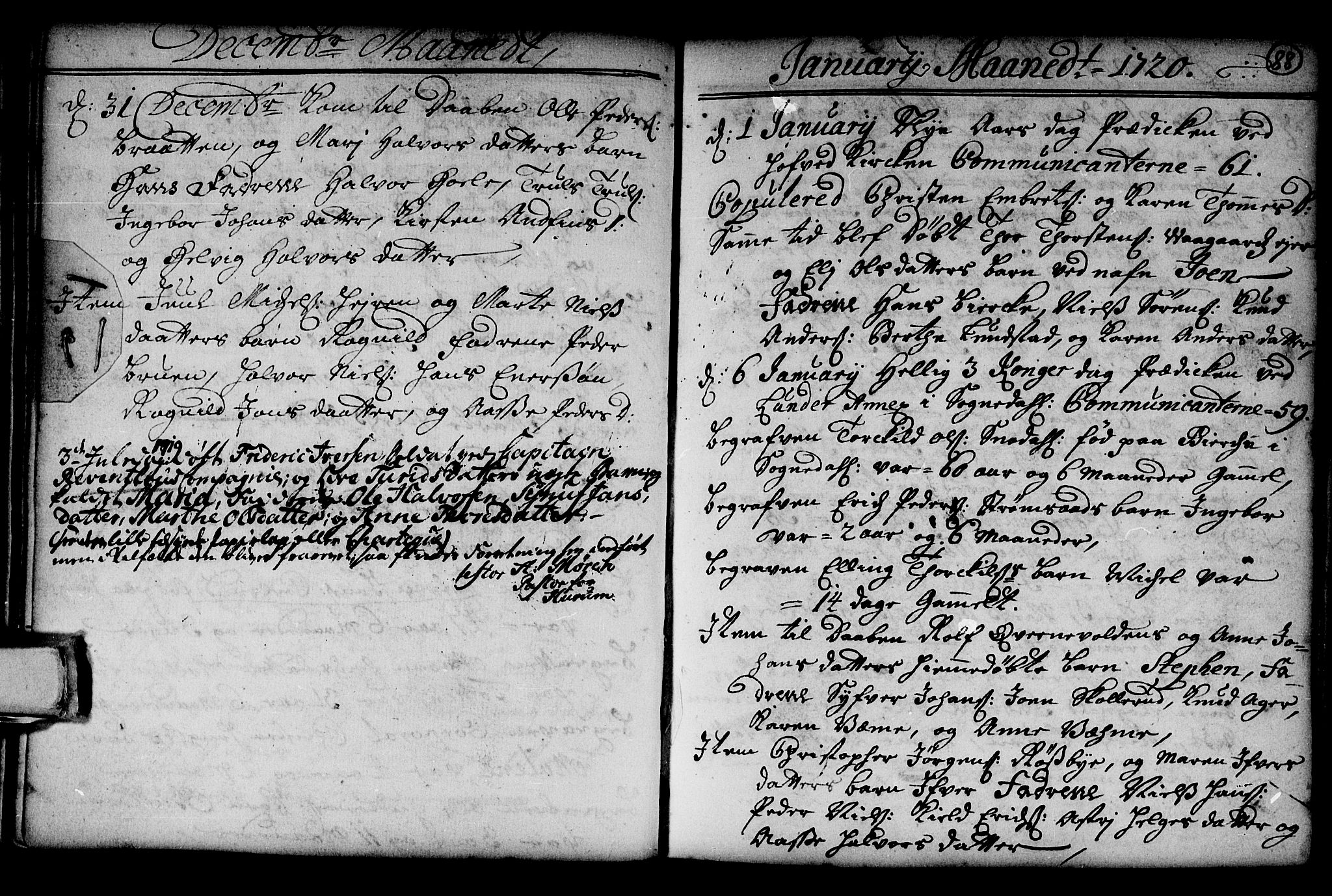 Norderhov kirkebøker, AV/SAKO-A-237/G/Ga/L0001: Parish register (copy) no. I 1, 1717-1725, p. 88