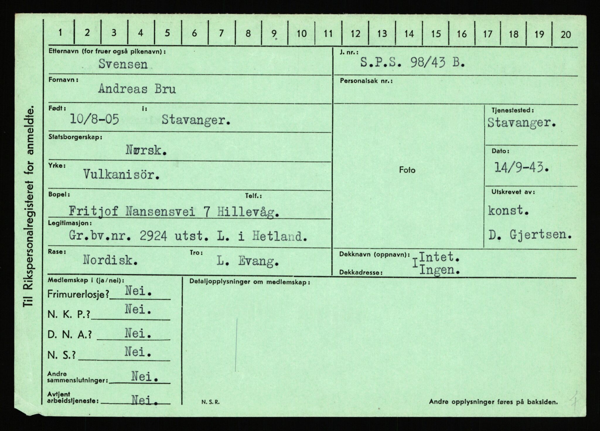 Statspolitiet - Hovedkontoret / Osloavdelingen, AV/RA-S-1329/C/Ca/L0015: Svea - Tøsse, 1943-1945, p. 124