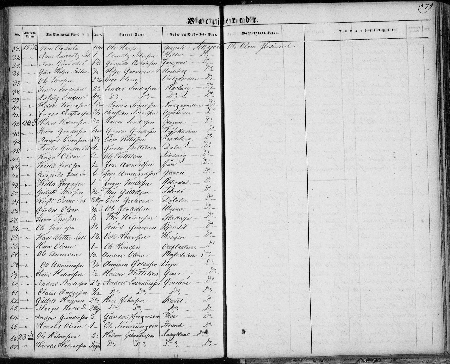 Seljord kirkebøker, AV/SAKO-A-20/F/Fa/L0011: Parish register (official) no. I 11, 1831-1849, p. 379