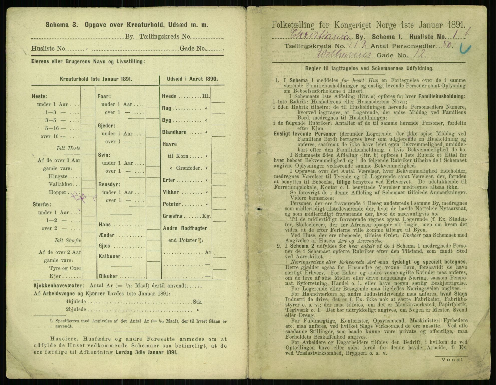 RA, 1891 census for 0301 Kristiania, 1891, p. 59785