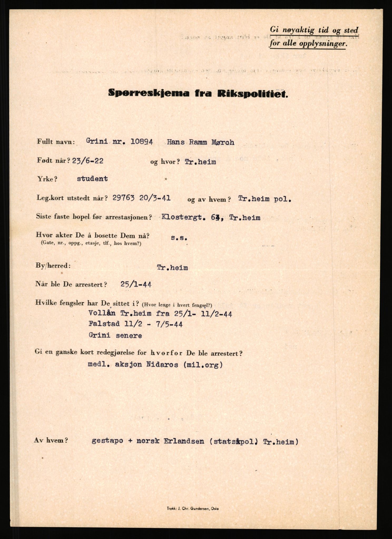 Rikspolitisjefen, AV/RA-S-1560/L/L0012: Mogensen, Øivind - Noraas, Lars, 1940-1945, p. 316