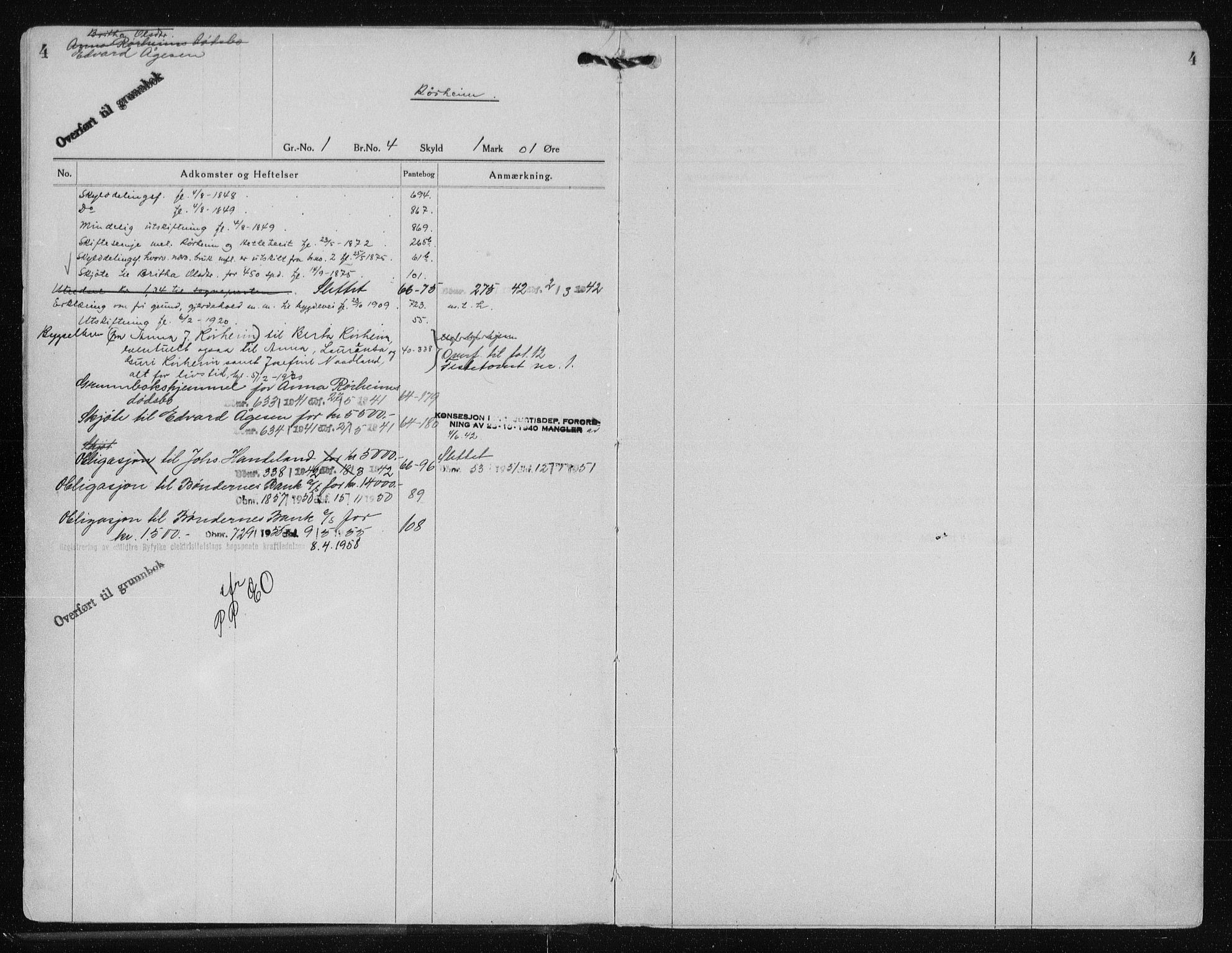 Ryfylke tingrett, AV/SAST-A-100055/001/II/IIA/L0035: Mortgage register no. II A 35, 1924, p. 4