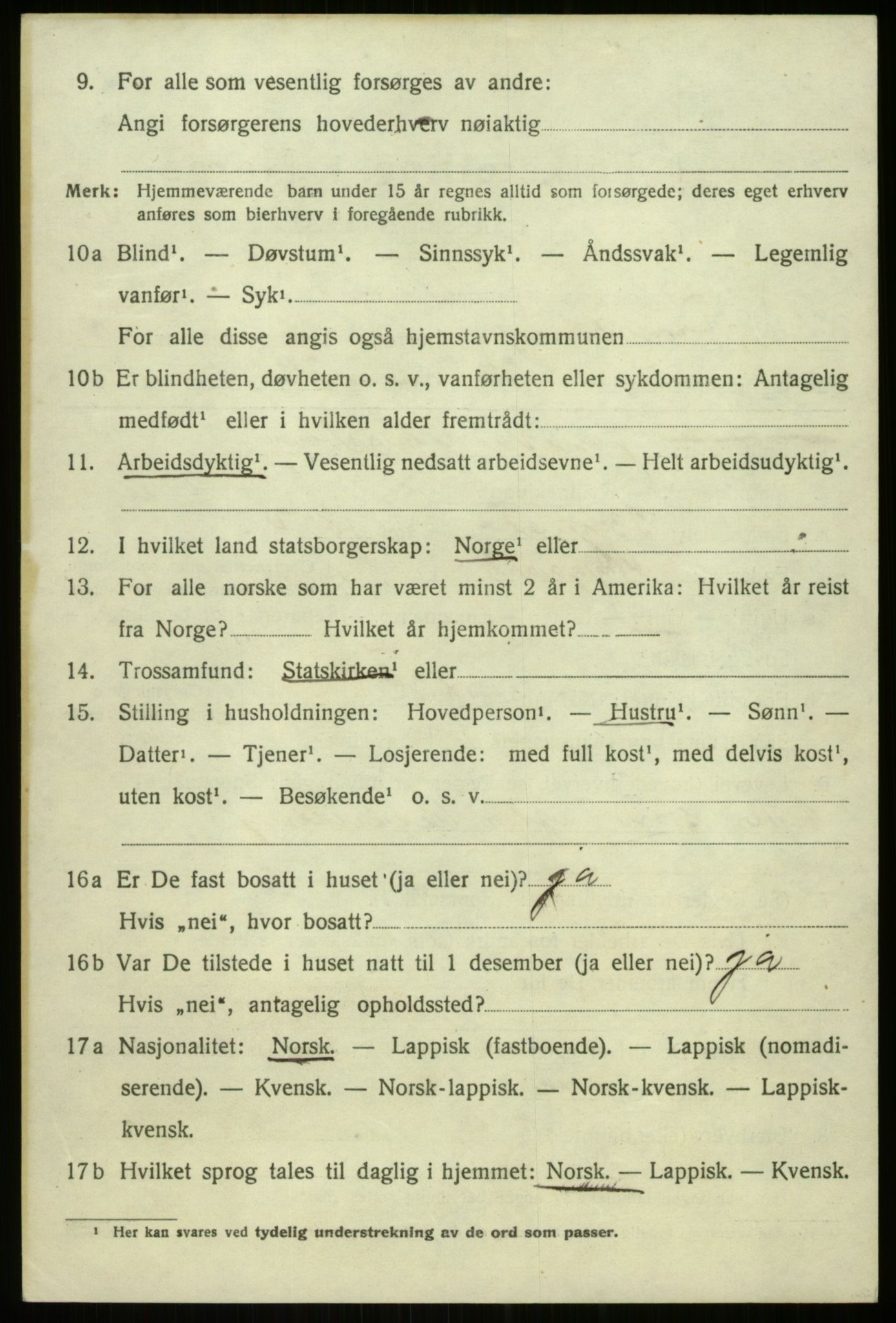 SATØ, 1920 census for Trondenes, 1920, p. 8266