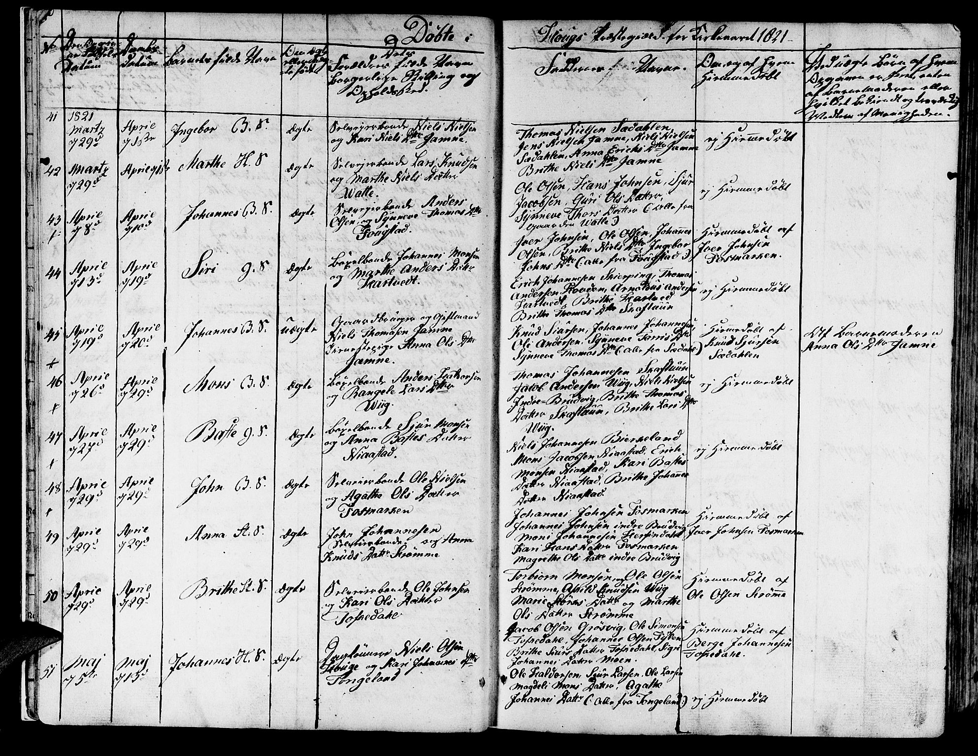 Haus sokneprestembete, AV/SAB-A-75601/H/Haa: Parish register (official) no. A 13, 1821-1827, p. 5