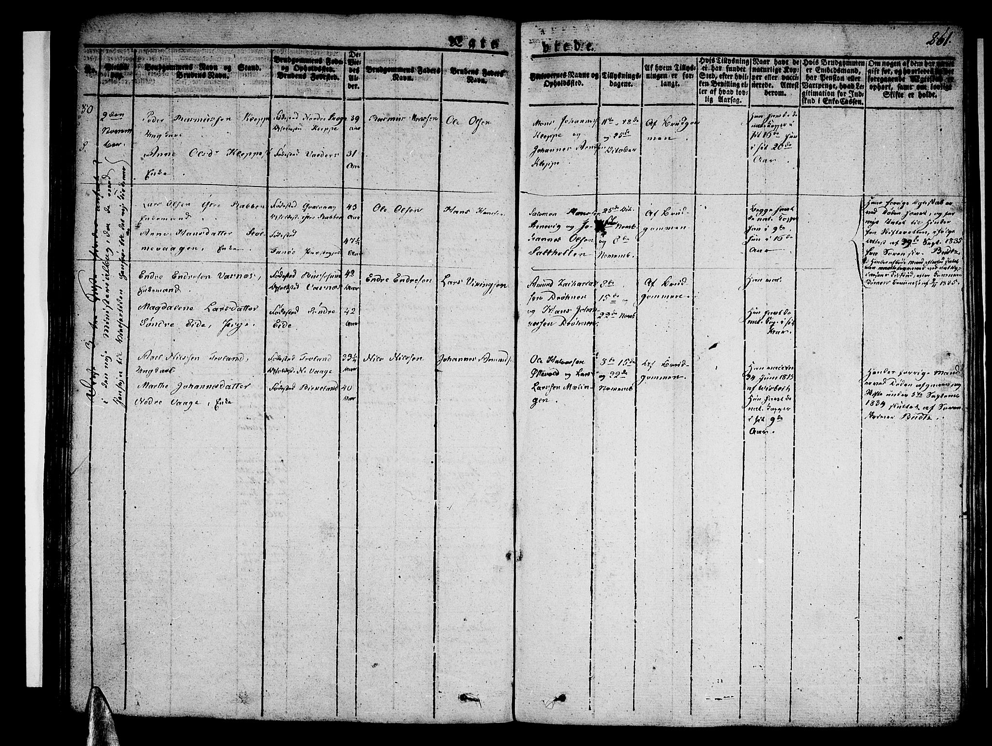 Sund sokneprestembete, AV/SAB-A-99930: Parish register (official) no. A 12, 1825-1835, p. 261