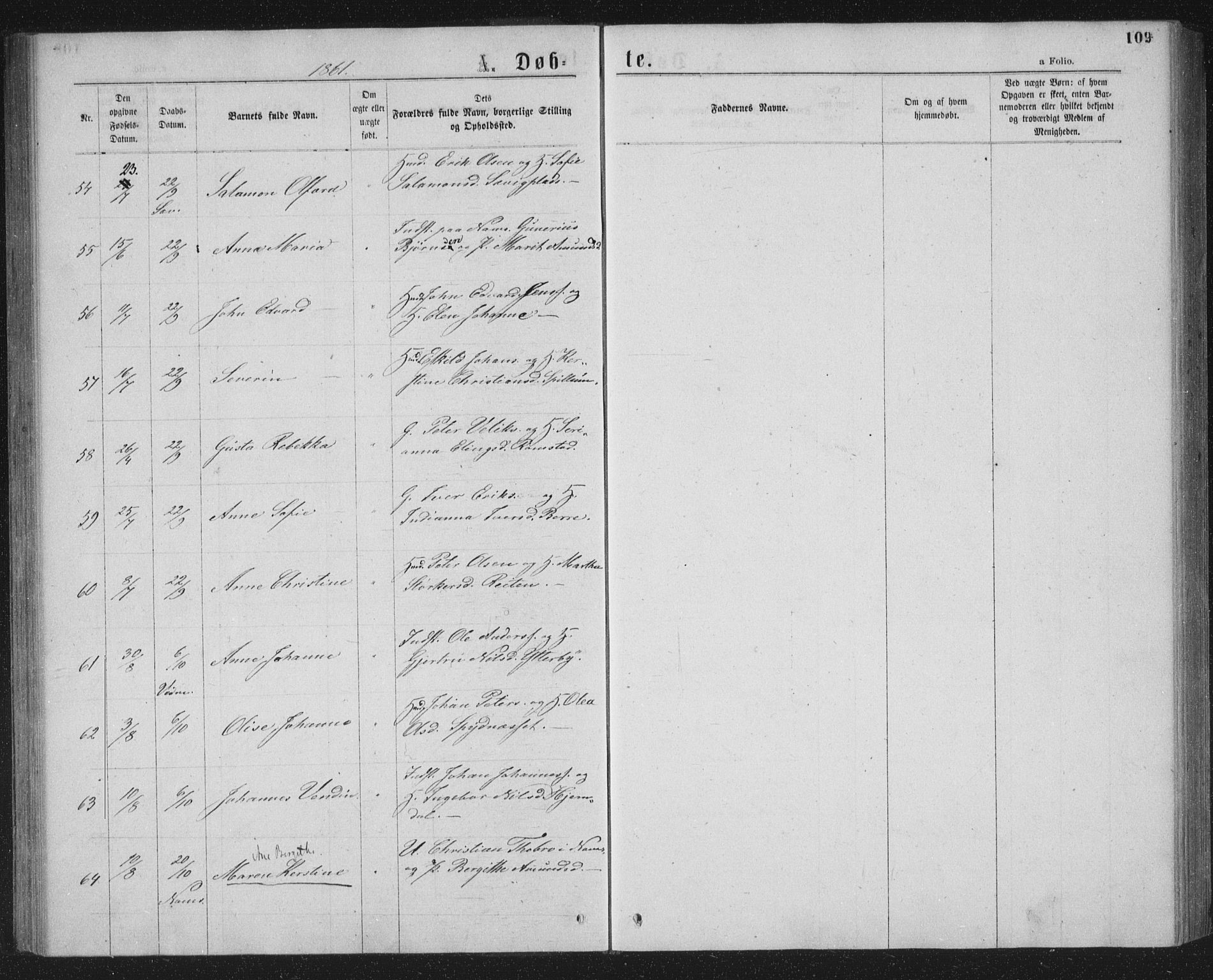 Ministerialprotokoller, klokkerbøker og fødselsregistre - Nord-Trøndelag, AV/SAT-A-1458/768/L0566: Parish register (official) no. 768A01, 1836-1865, p. 109