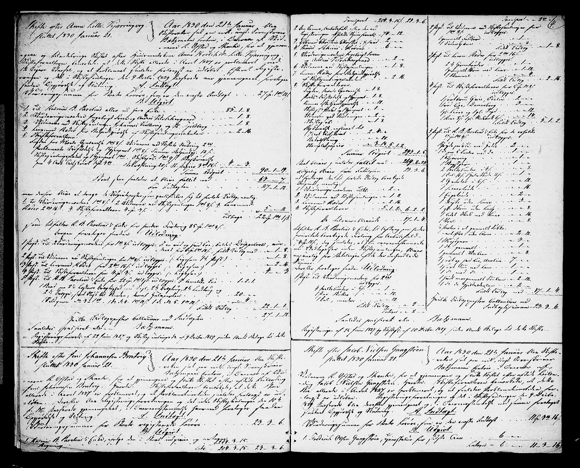 Fosen sorenskriveri, AV/SAT-A-1107/1/3/3A/L0019: Skifteprotokoll nr. 13, 1829-1830, p. 3b-4a