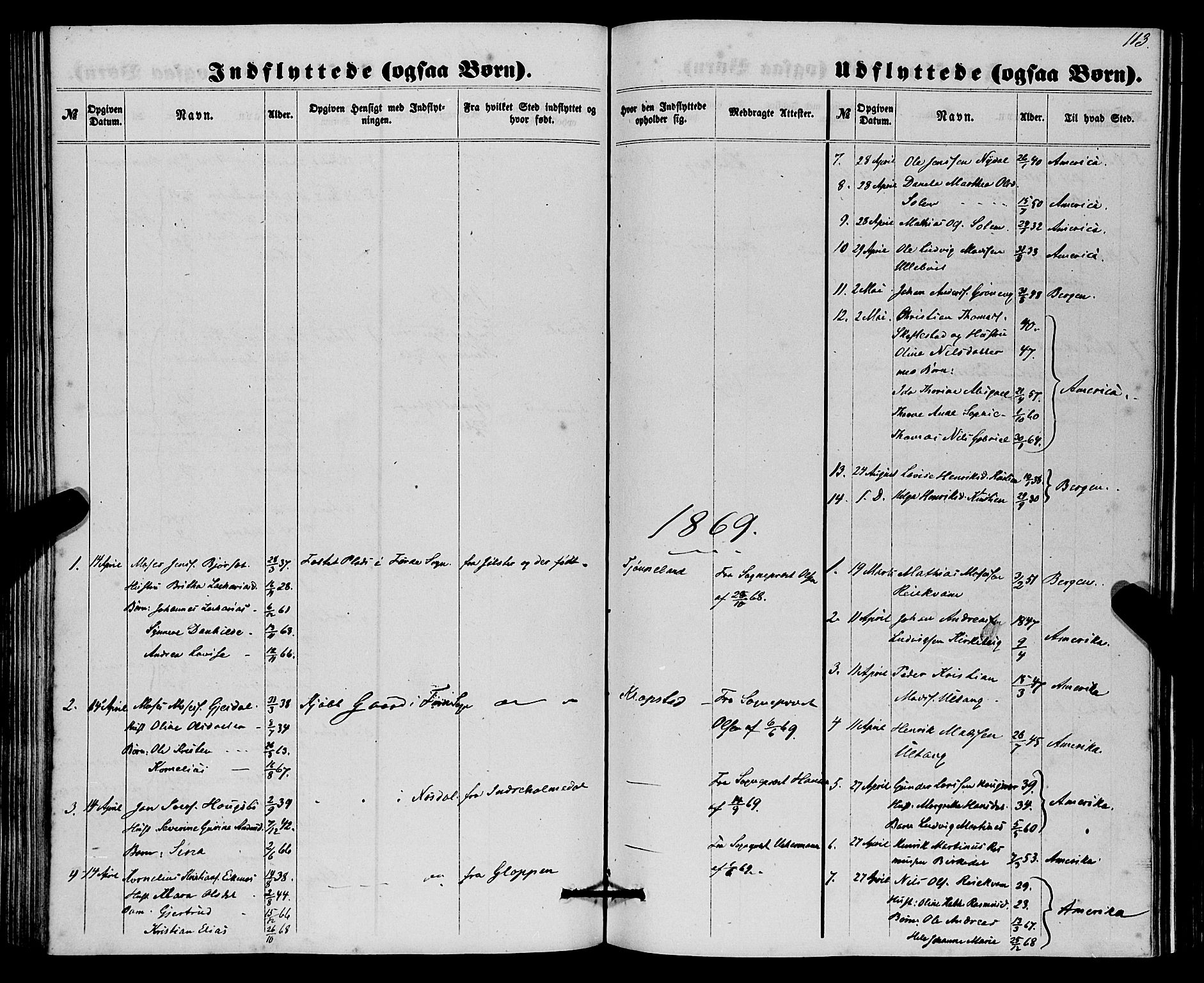 Førde sokneprestembete, SAB/A-79901/H/Haa/Haaa/L0010: Parish register (official) no. A 10, 1861-1876, p. 113