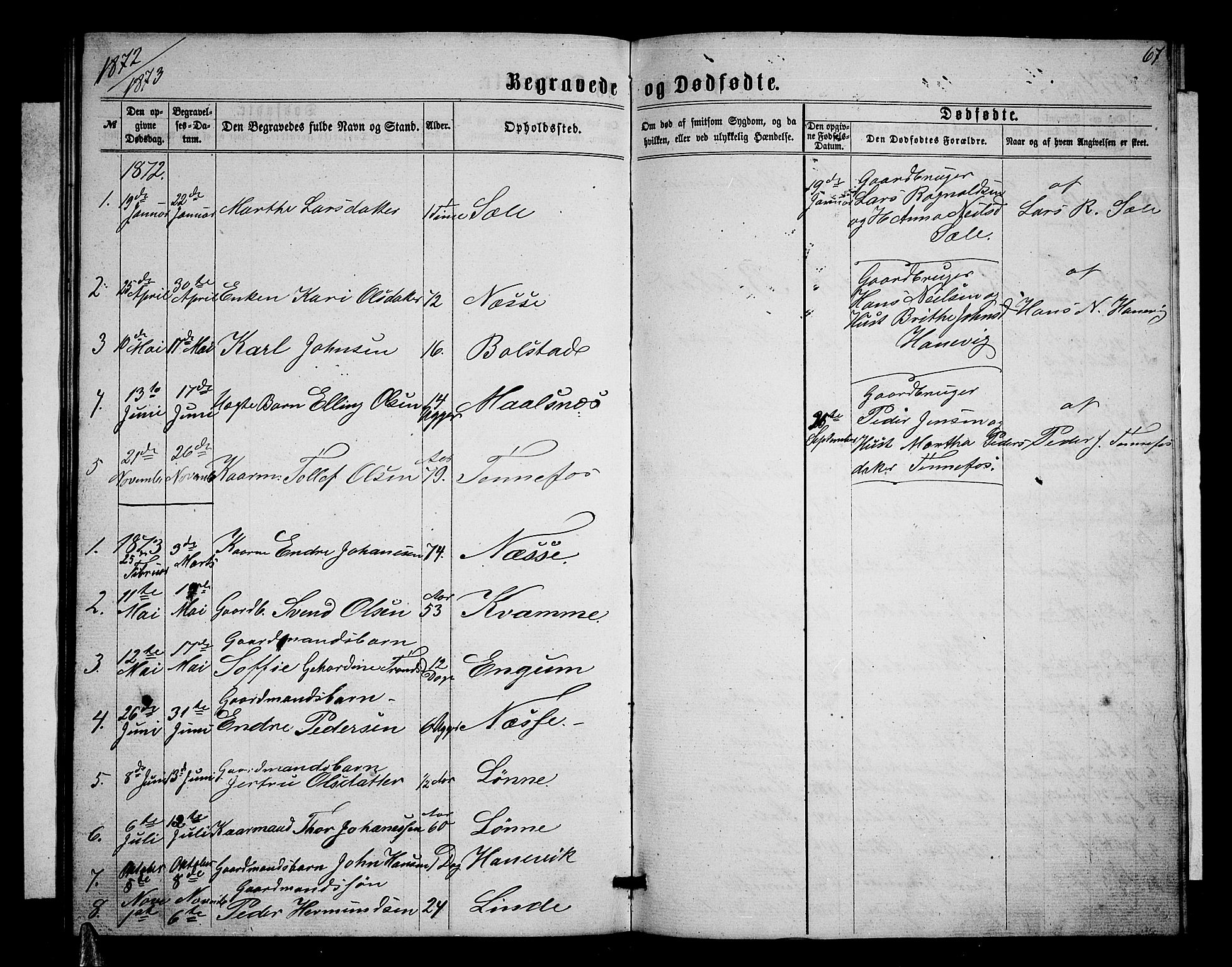 Balestrand sokneprestembete, SAB/A-79601/H/Hab/Habc/L0001: Parish register (copy) no. C 1, 1857-1877, p. 67