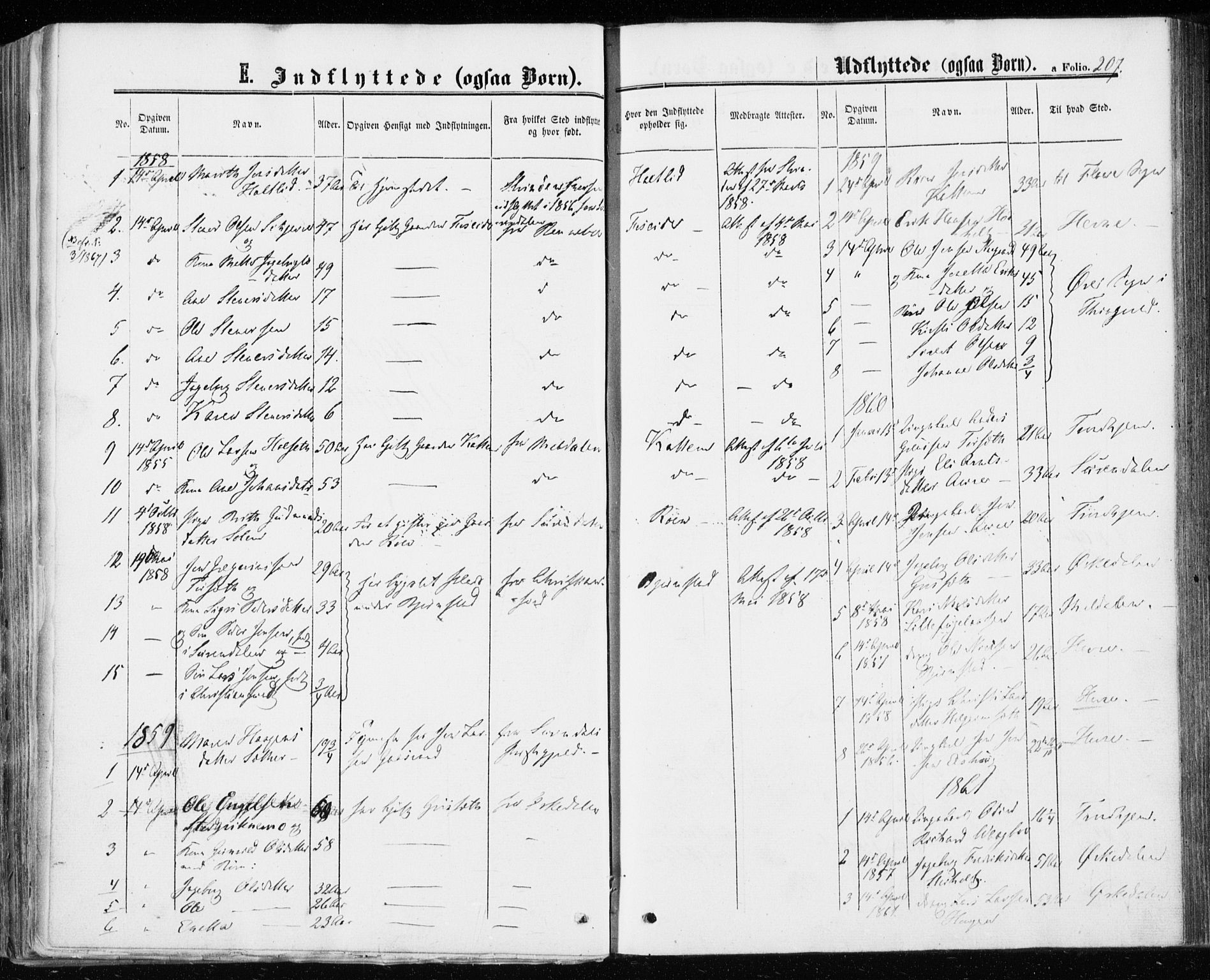 Ministerialprotokoller, klokkerbøker og fødselsregistre - Møre og Romsdal, AV/SAT-A-1454/598/L1067: Parish register (official) no. 598A01, 1858-1871, p. 207