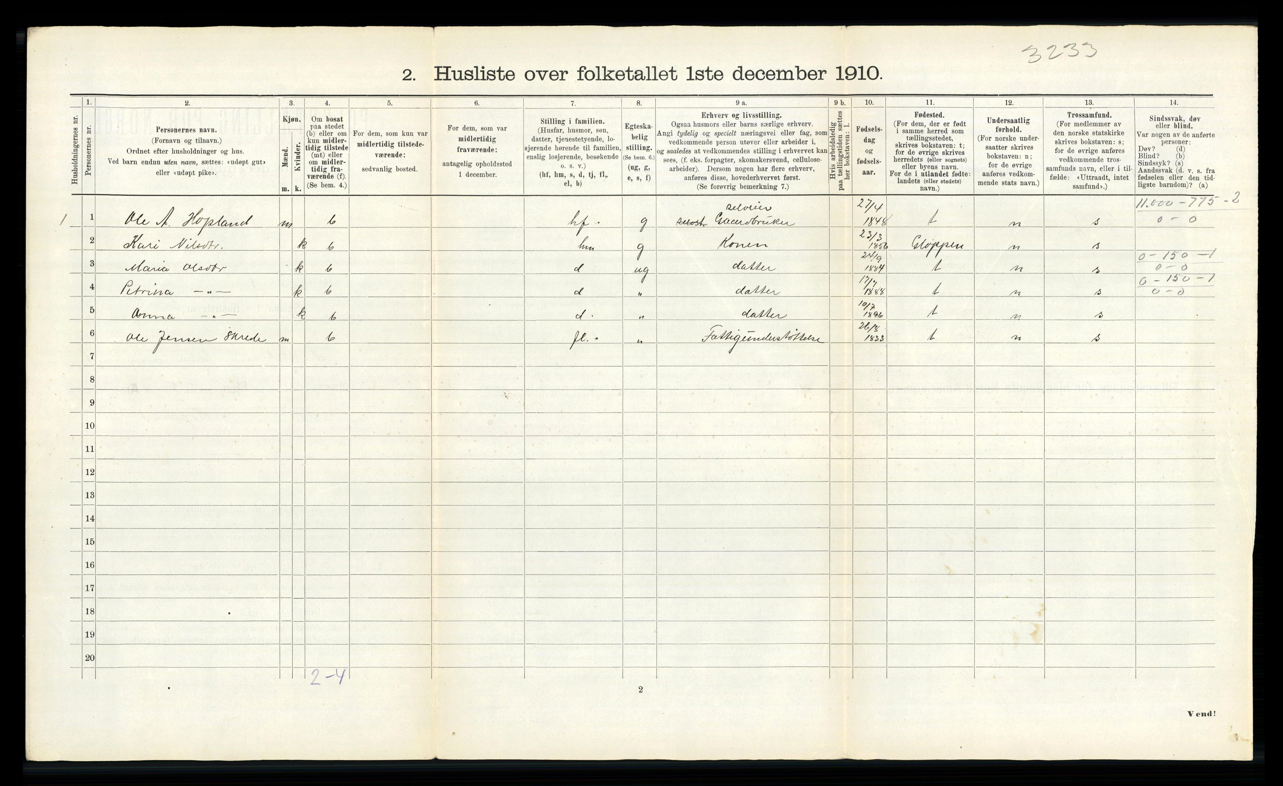 RA, 1910 census for Innvik, 1910, p. 53