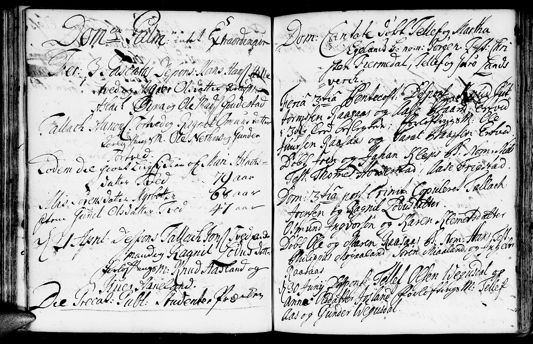 Evje sokneprestkontor, AV/SAK-1111-0008/F/Fa/Fac/L0001: Parish register (official) no. A 1, 1705-1764, p. 175-176