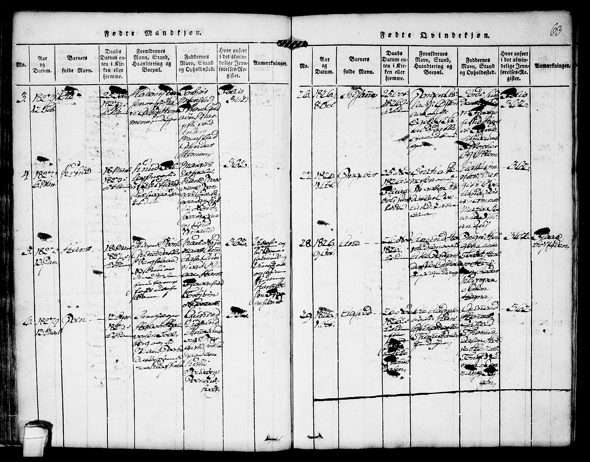 Kviteseid kirkebøker, SAKO/A-276/F/Fa/L0005: Parish register (official) no. I 5, 1815-1836, p. 63