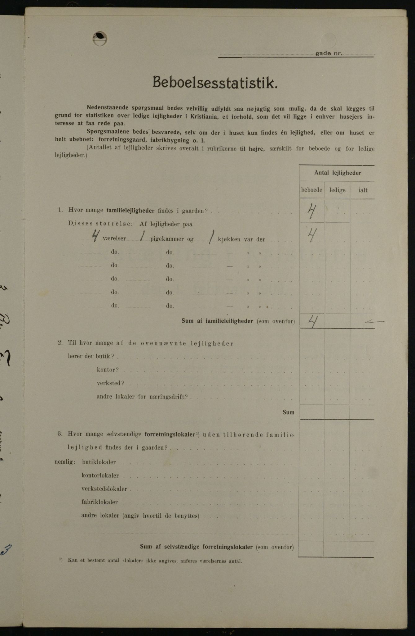 OBA, Municipal Census 1908 for Kristiania, 1908, p. 6438