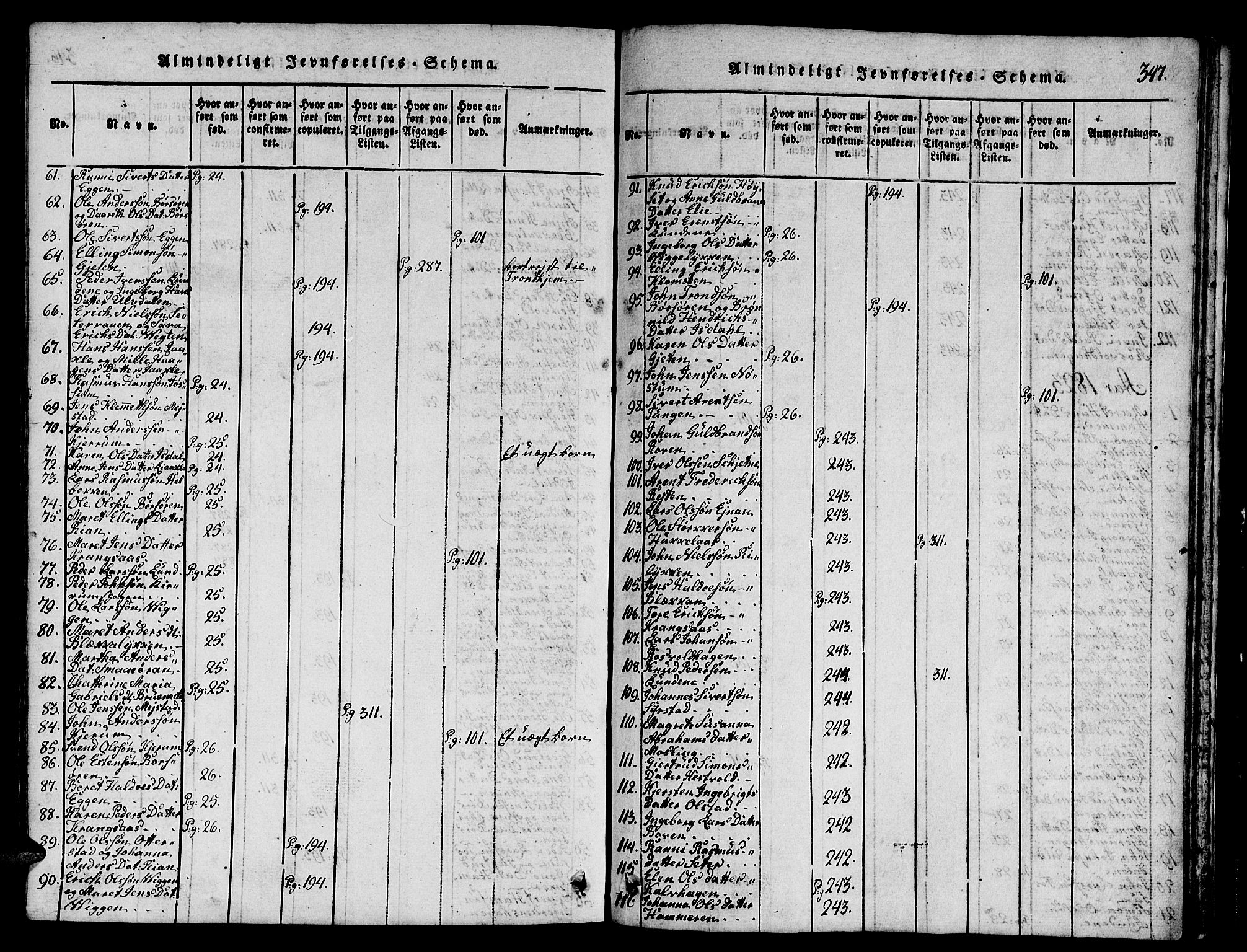 Ministerialprotokoller, klokkerbøker og fødselsregistre - Sør-Trøndelag, SAT/A-1456/665/L0776: Parish register (copy) no. 665C01, 1817-1837, p. 347