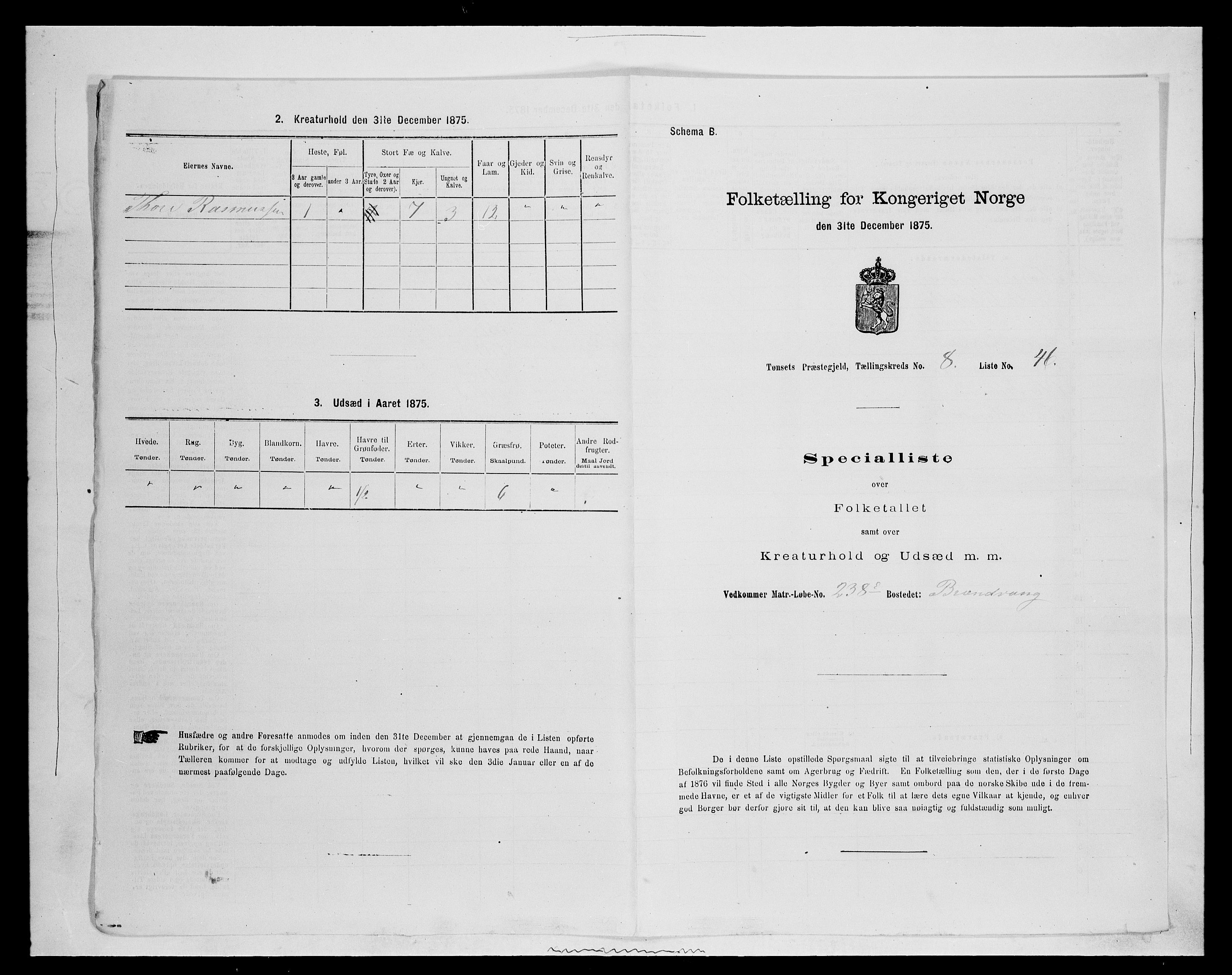 SAH, 1875 census for 0437P Tynset, 1875, p. 902