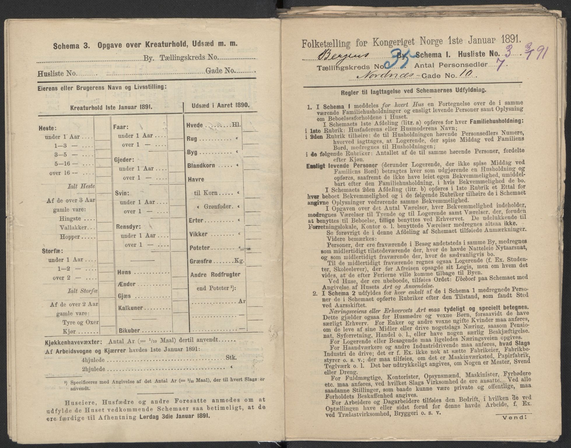 RA, 1891 Census for 1301 Bergen, 1891, p. 5610