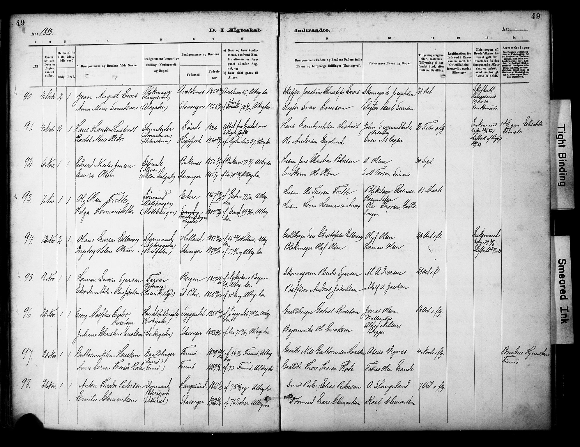 St. Petri sokneprestkontor, SAST/A-101813/001/30/30BA/L0018: Parish register (official) no. A 19, 1879-1900, p. 49
