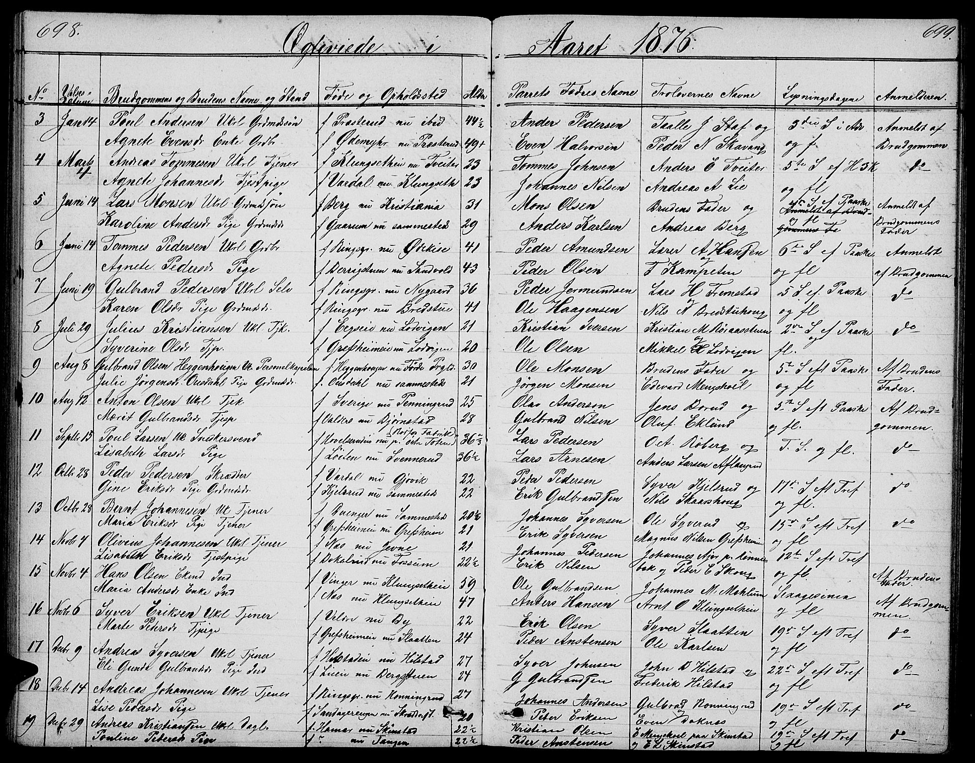 Nes prestekontor, Hedmark, SAH/PREST-020/L/La/L0005: Parish register (copy) no. 5, 1852-1889, p. 698-699