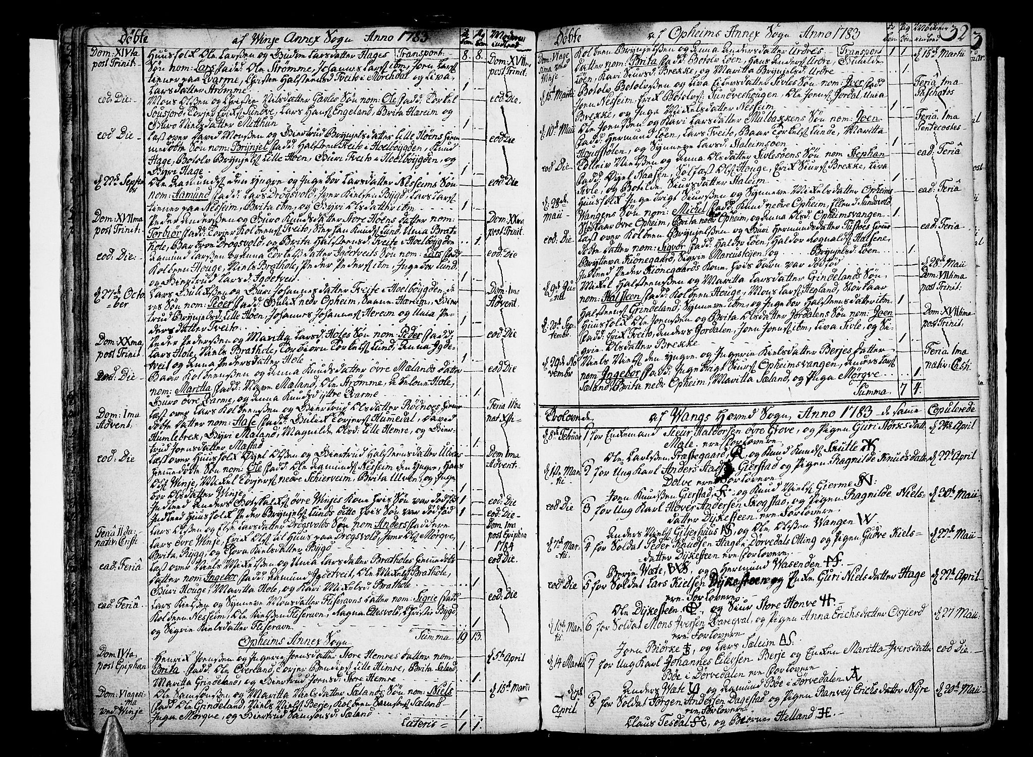 Voss sokneprestembete, SAB/A-79001/H/Haa: Parish register (official) no. A 9, 1780-1810, p. 32