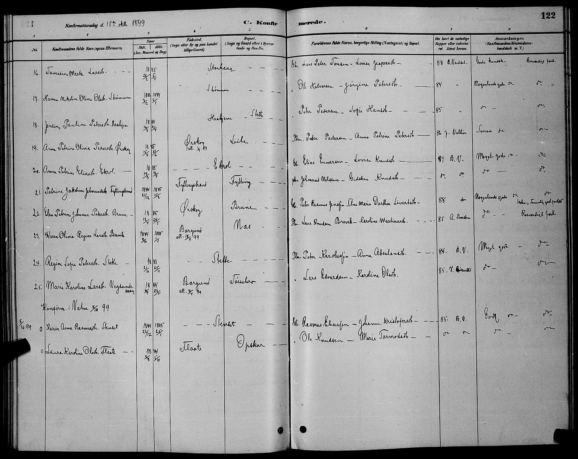 Ministerialprotokoller, klokkerbøker og fødselsregistre - Møre og Romsdal, SAT/A-1454/524/L0365: Parish register (copy) no. 524C06, 1880-1899, p. 122