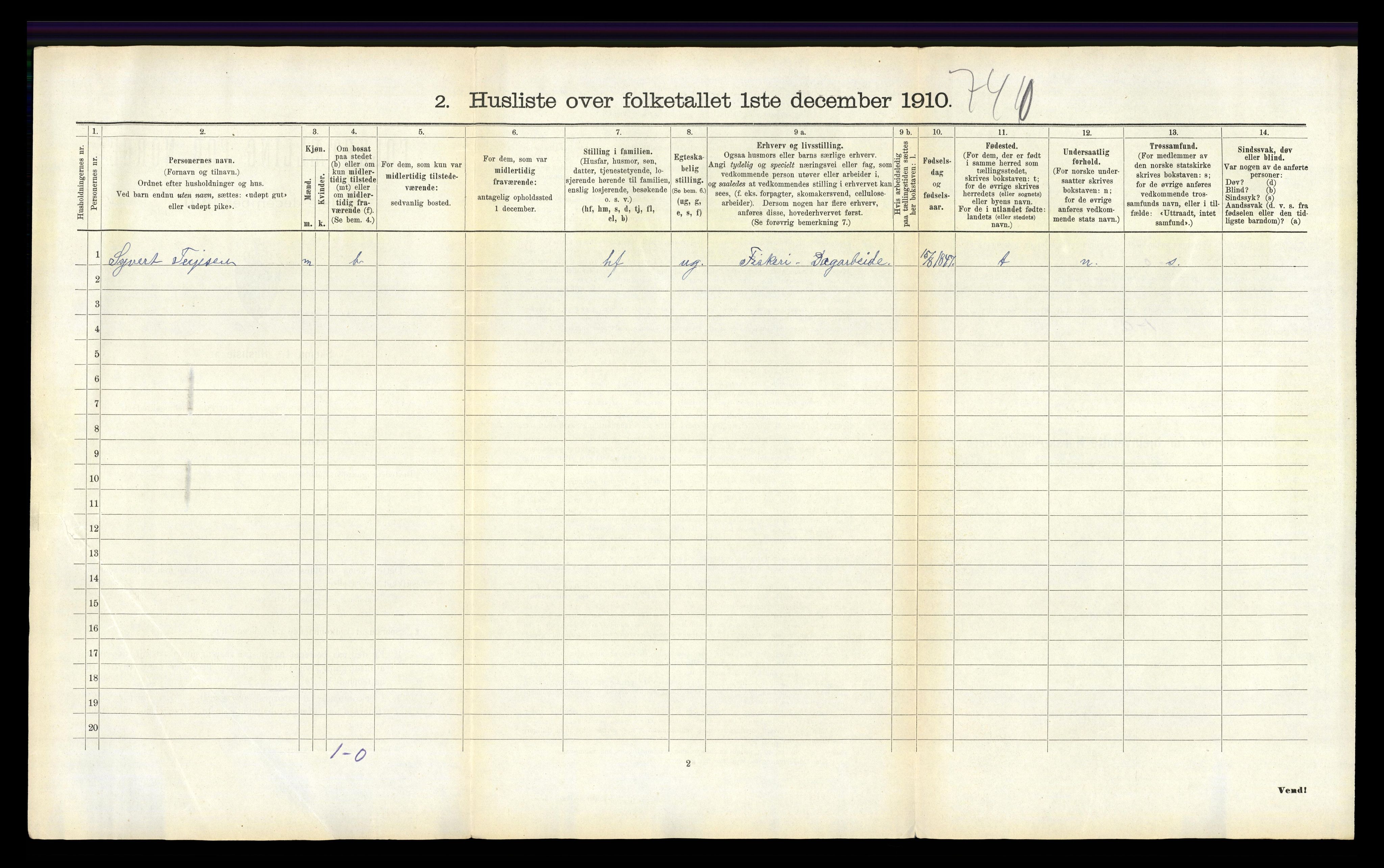 RA, 1910 census for Dypvåg, 1910, p. 753