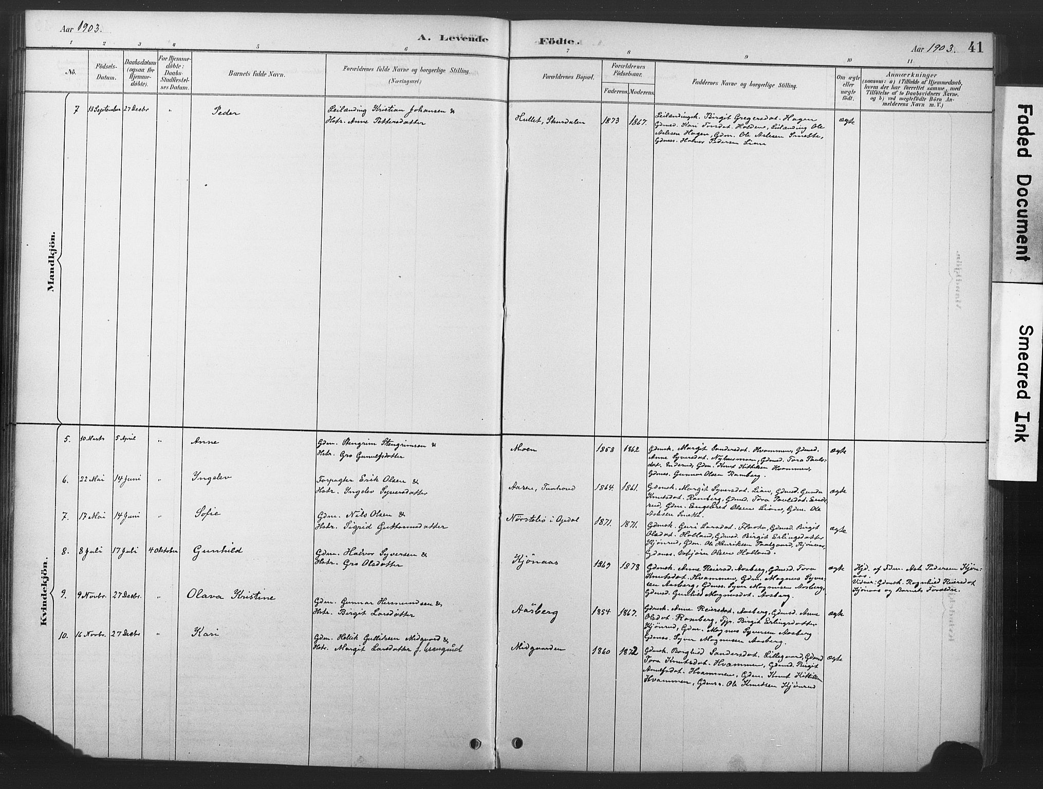 Nore kirkebøker, AV/SAKO-A-238/F/Fd/L0001: Parish register (official) no. IV 1, 1878-1918, p. 41