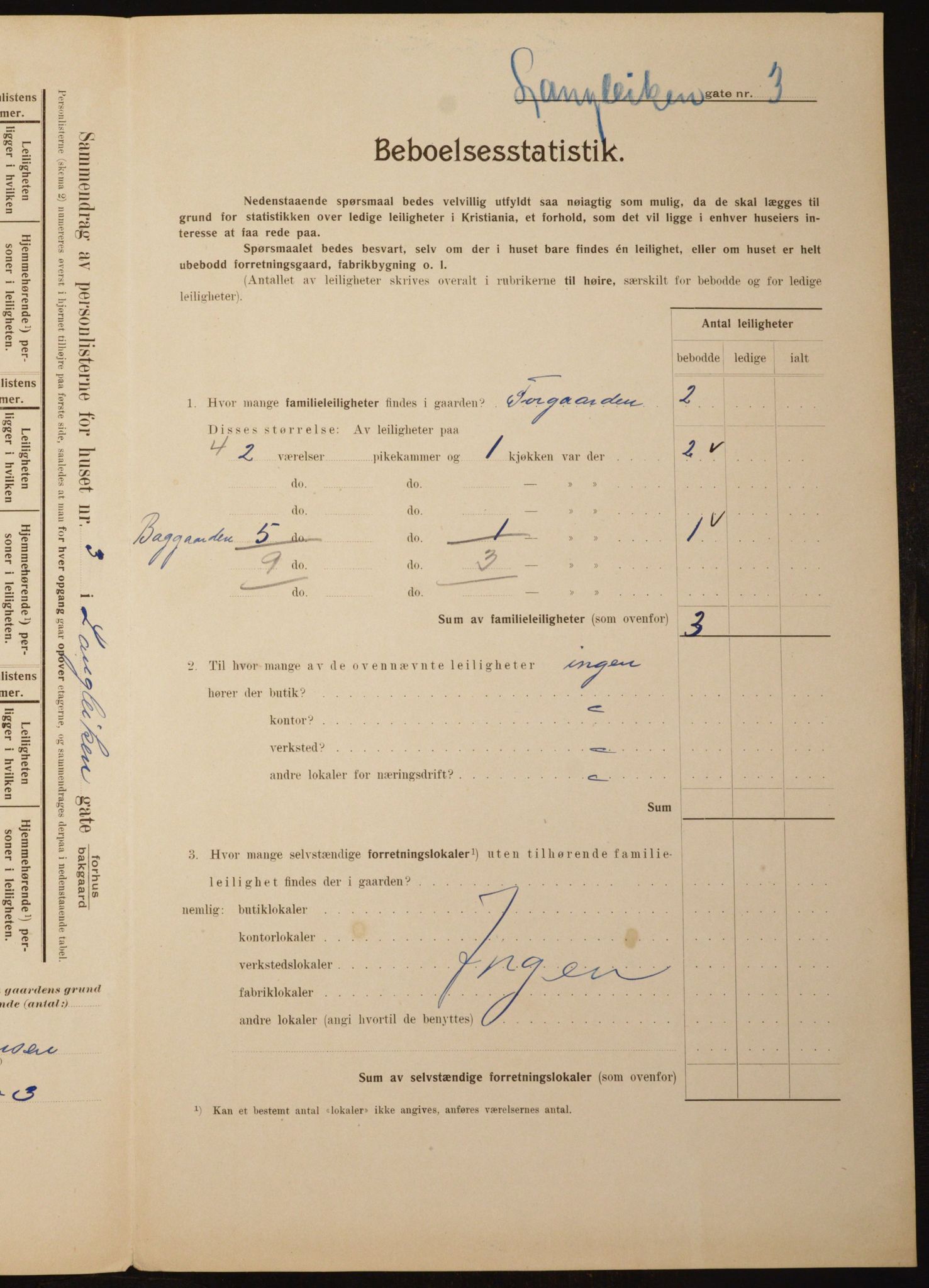 OBA, Municipal Census 1910 for Kristiania, 1910, p. 54904