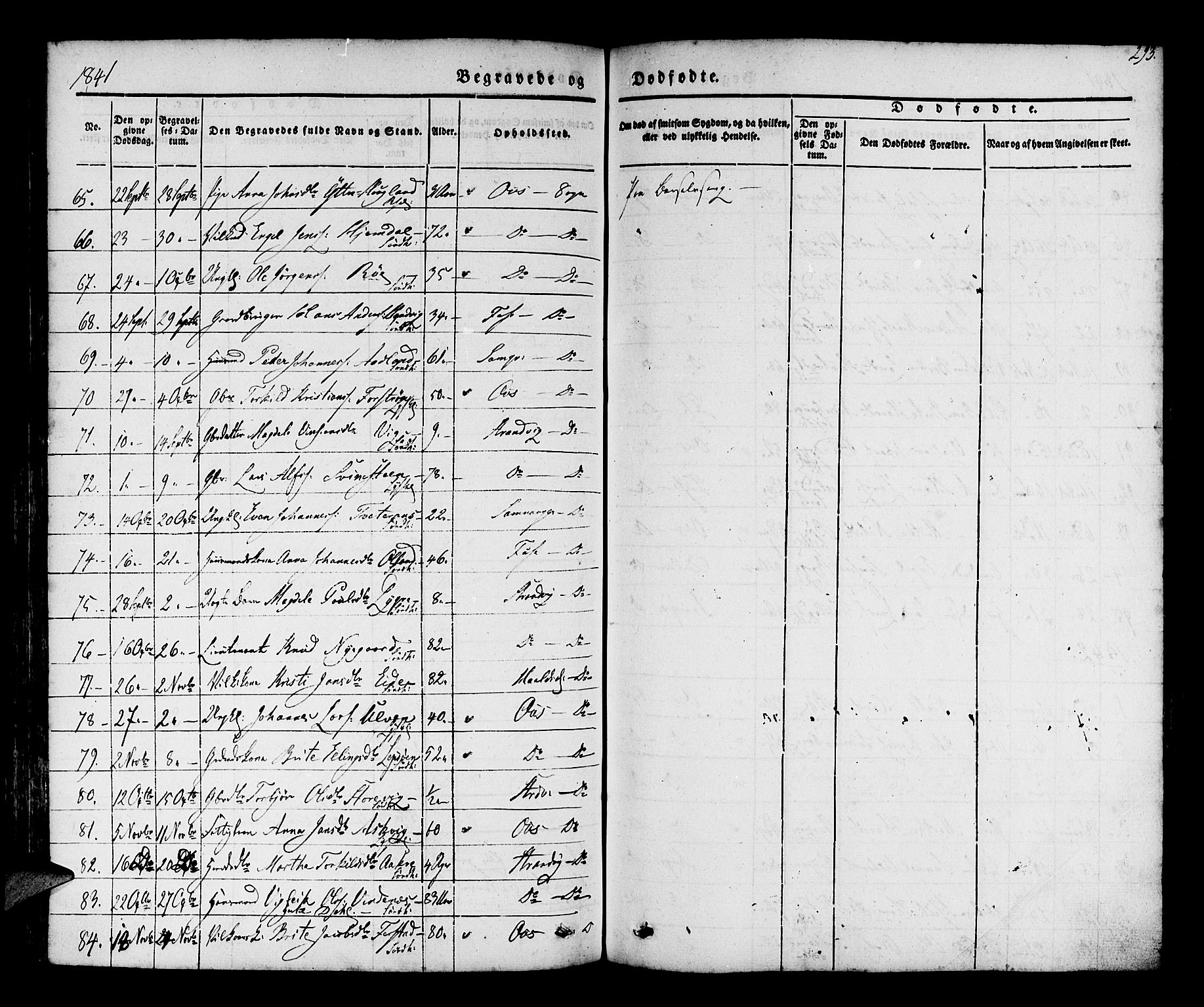 Os sokneprestembete, SAB/A-99929: Parish register (official) no. A 15, 1839-1851, p. 293