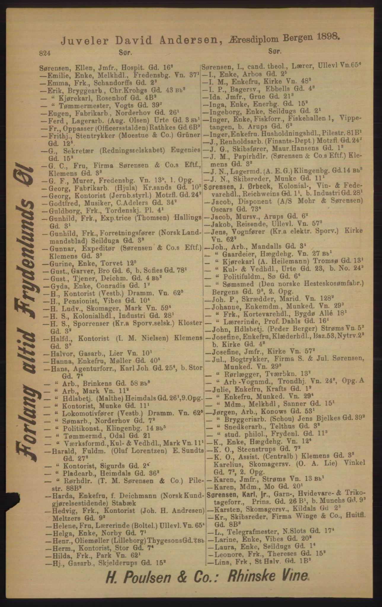 Kristiania/Oslo adressebok, PUBL/-, 1906, p. 824