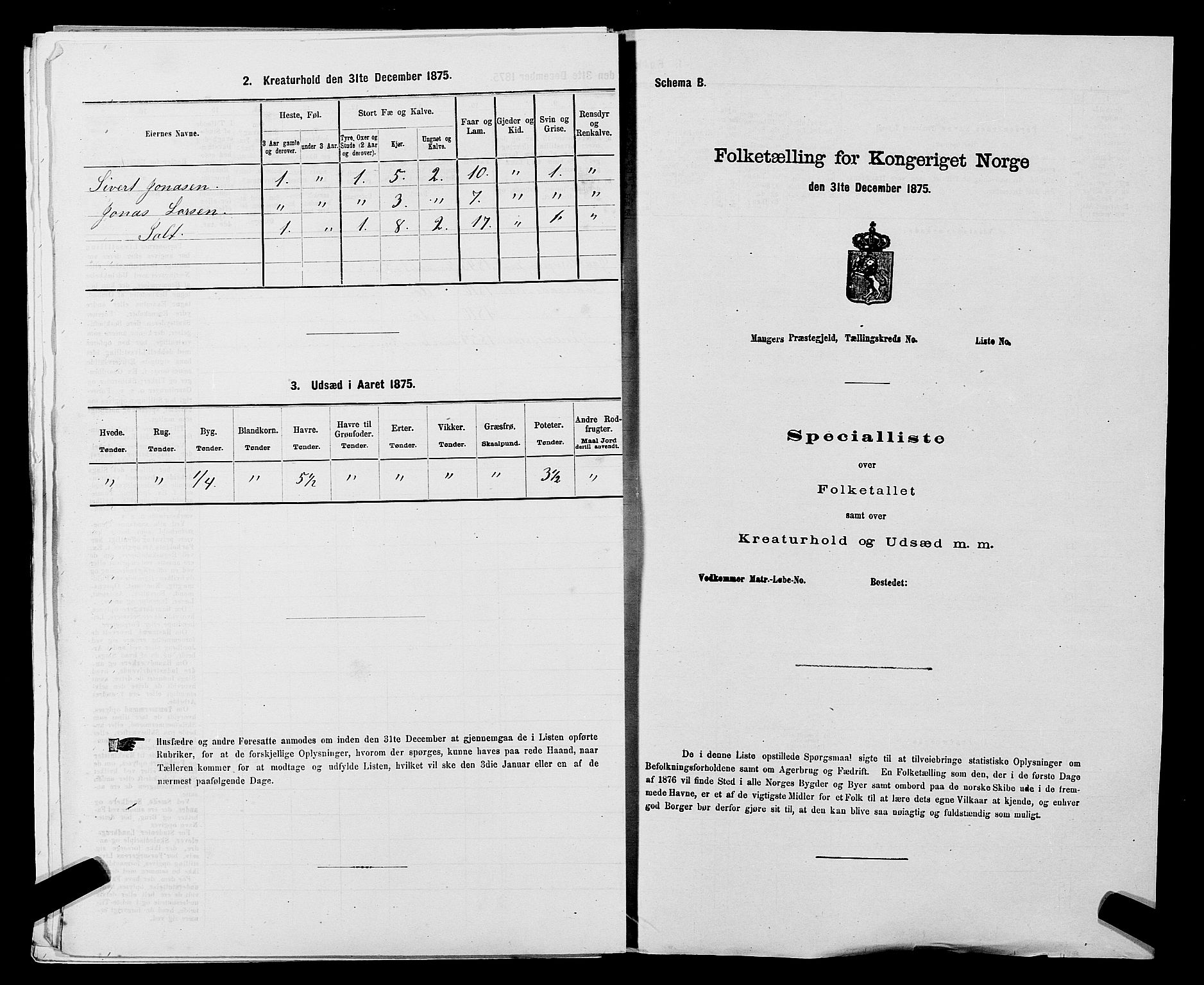 SAST, 1875 census for 1111L Sokndal/Sokndal, 1875, p. 102