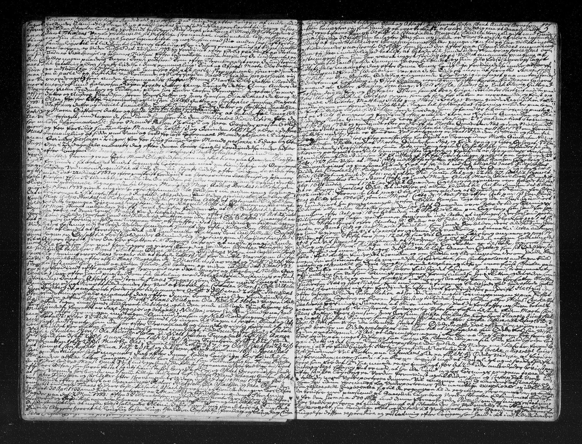 Aker sorenskriveri, SAO/A-10895/F/Fb/L0036: Tingbok, 1733-1736, p. 12b-13a