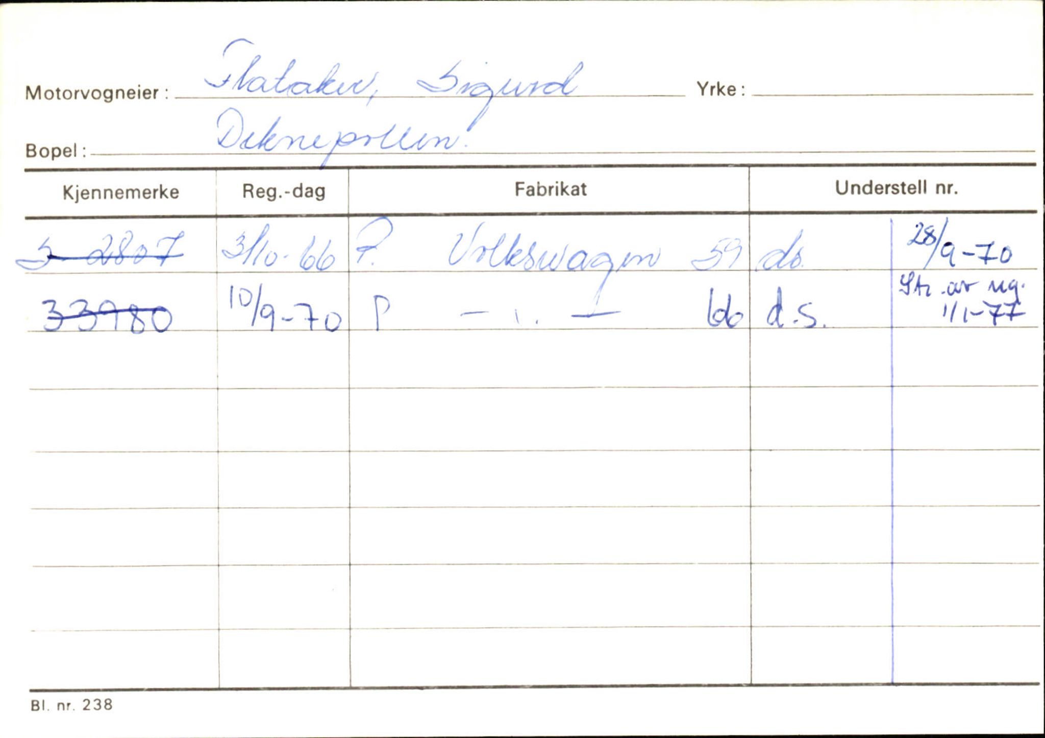 Statens vegvesen, Sogn og Fjordane vegkontor, AV/SAB-A-5301/4/F/L0144: Registerkort Vågsøy A-R, 1945-1975, p. 566