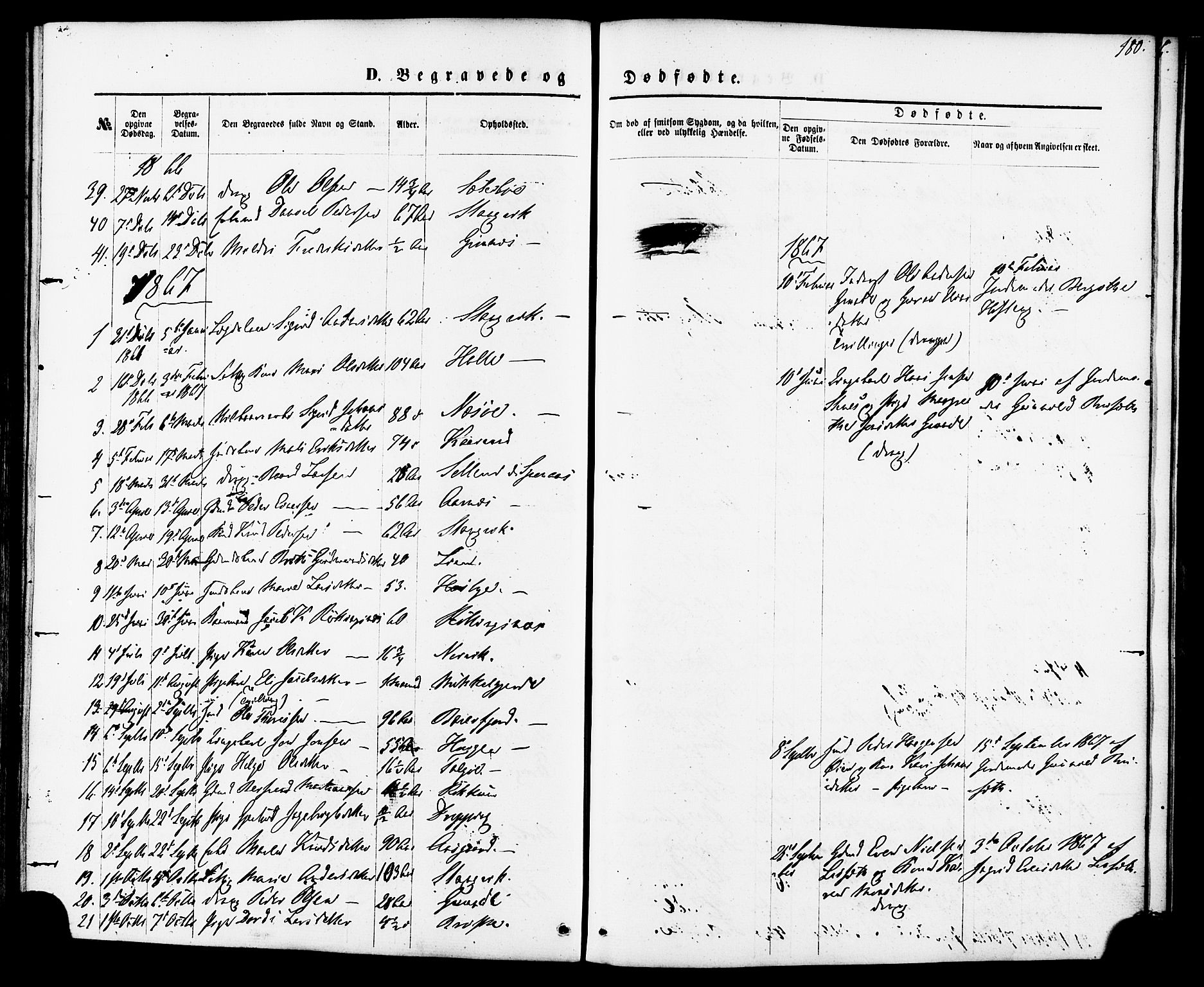 Ministerialprotokoller, klokkerbøker og fødselsregistre - Møre og Romsdal, AV/SAT-A-1454/592/L1027: Parish register (official) no. 592A05, 1865-1878, p. 180