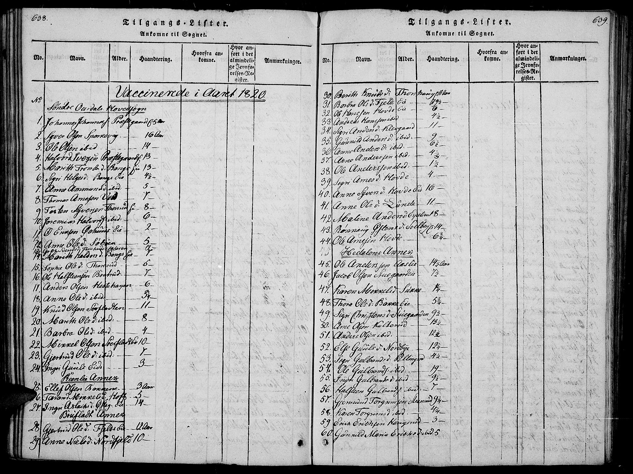 Sør-Aurdal prestekontor, SAH/PREST-128/H/Ha/Haa/L0002: Parish register (official) no. 2, 1815-1840, p. 638-639